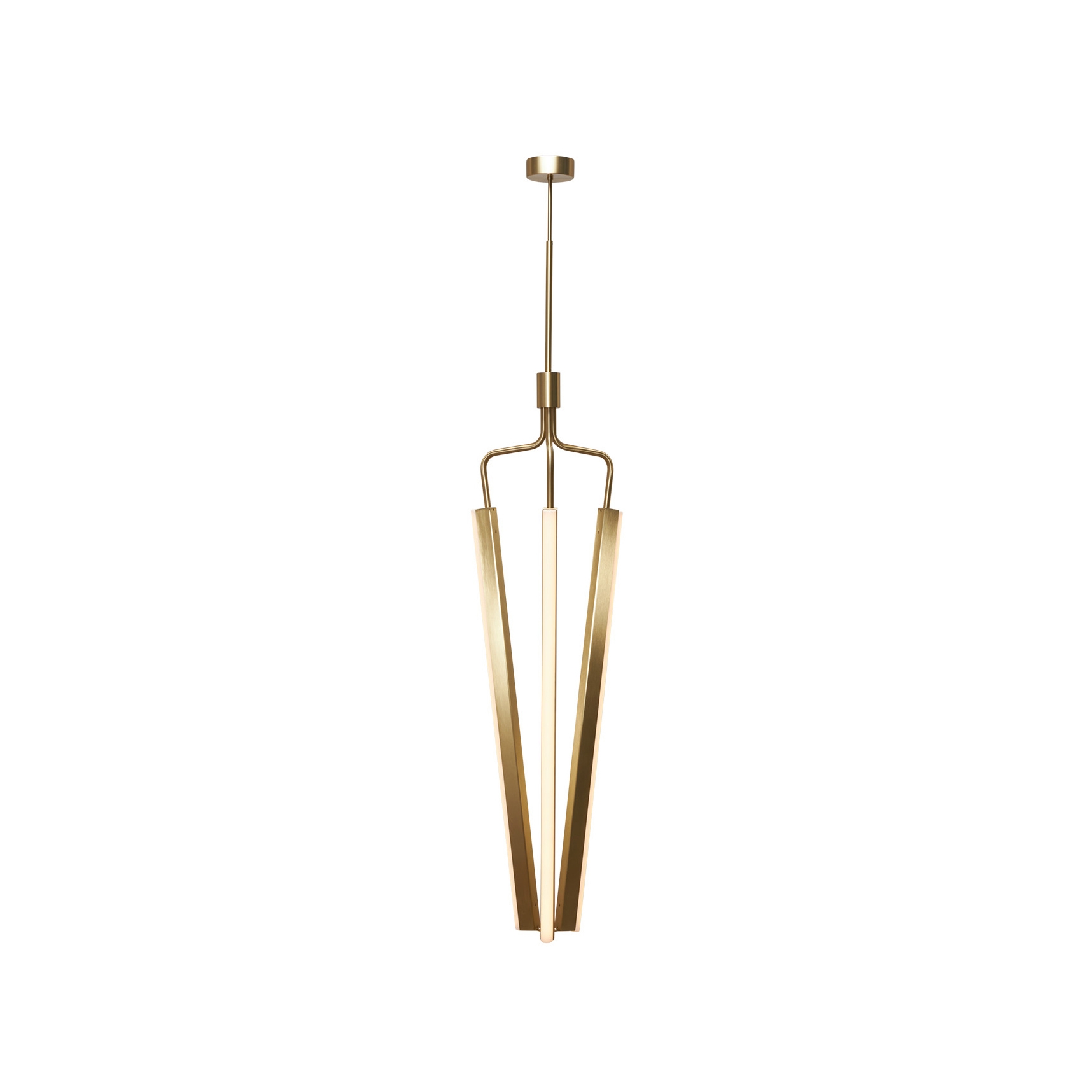 Angel 3 1000 Chandelier - Brass (Height 1655-1930mm)