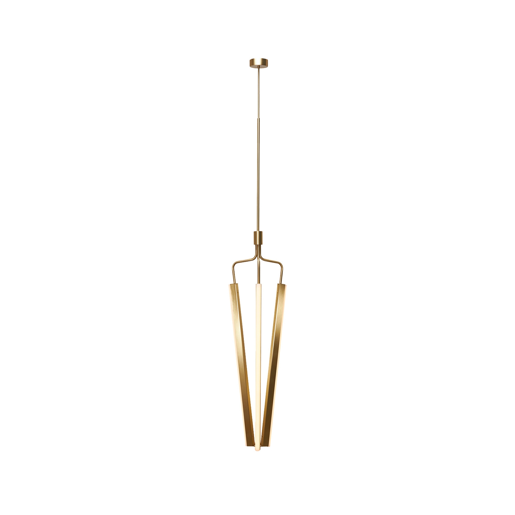 Angel 3 1000 Chandelier - Brass (Height 1955-2530mm)