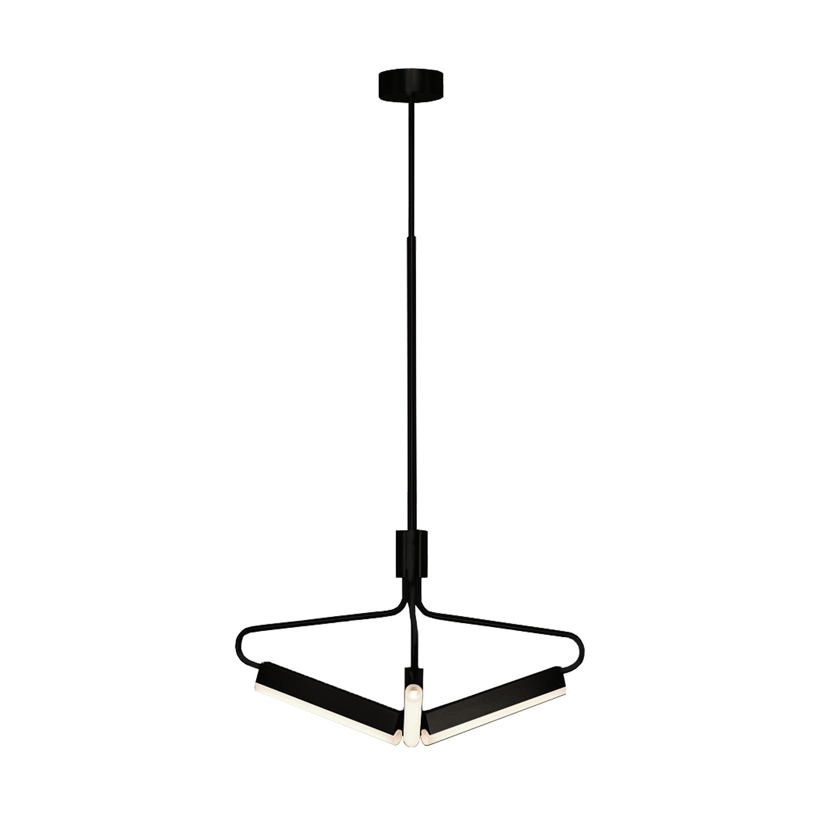 Mostrar el producto Angel 3 300 Chandelier - Wide - Black (Height 1010-1585mm) del fabricante RUBN 