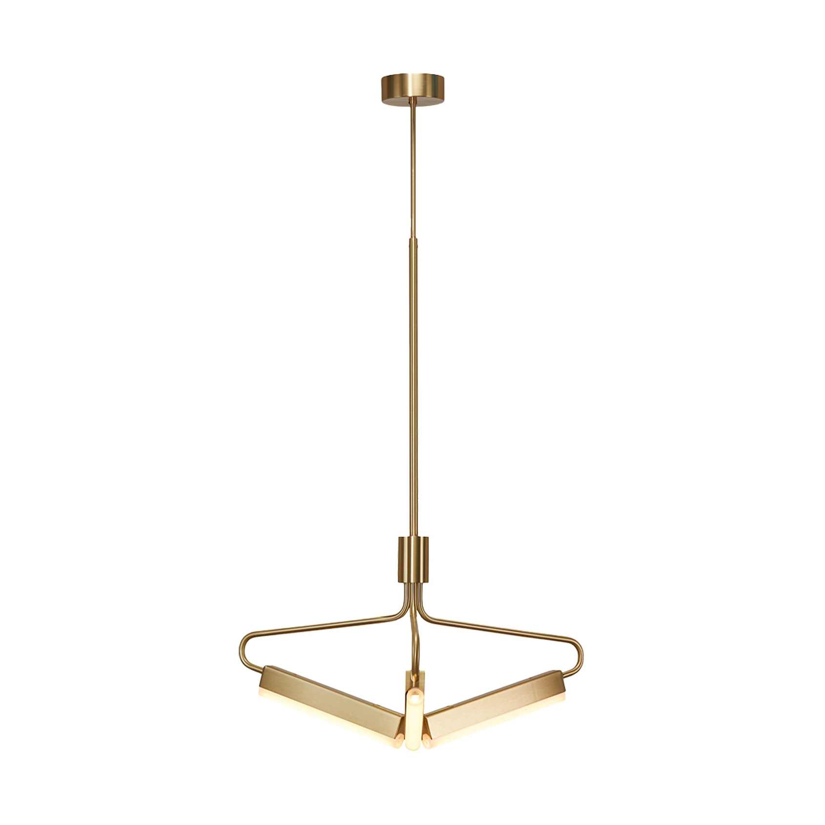 Angel 3 300 Chandelier - Wide - Brass (Height 1010-1585mm)