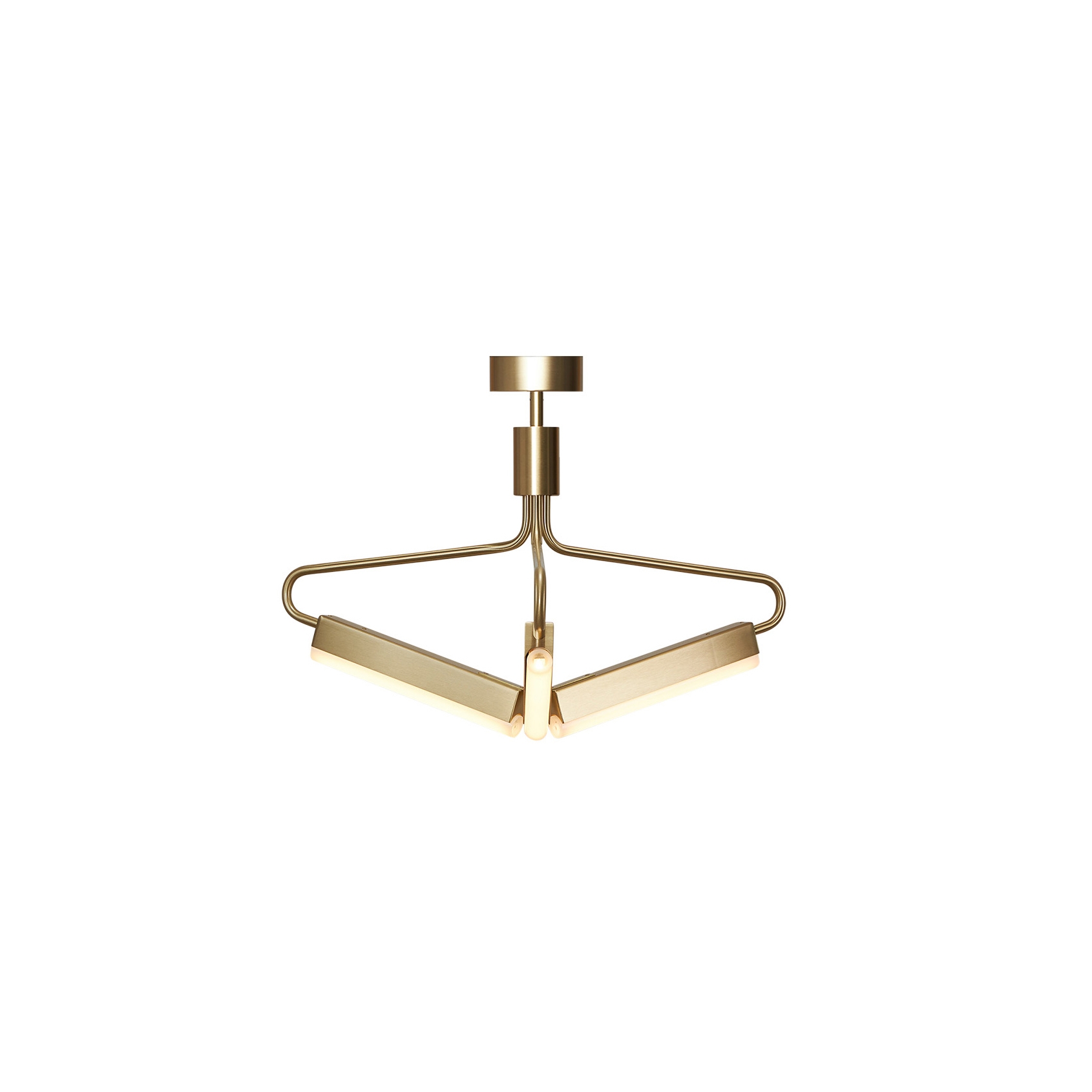 Angel 3 300 Chandelier - Wide - Brass (Height 450mm)