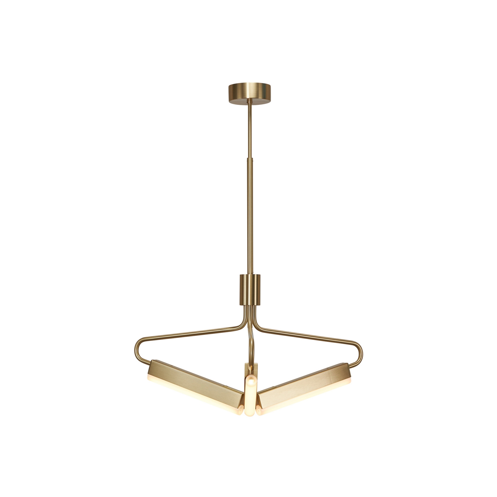 Angel 3 300 Chandelier - Wide - Brass (Height 710-985mm)
