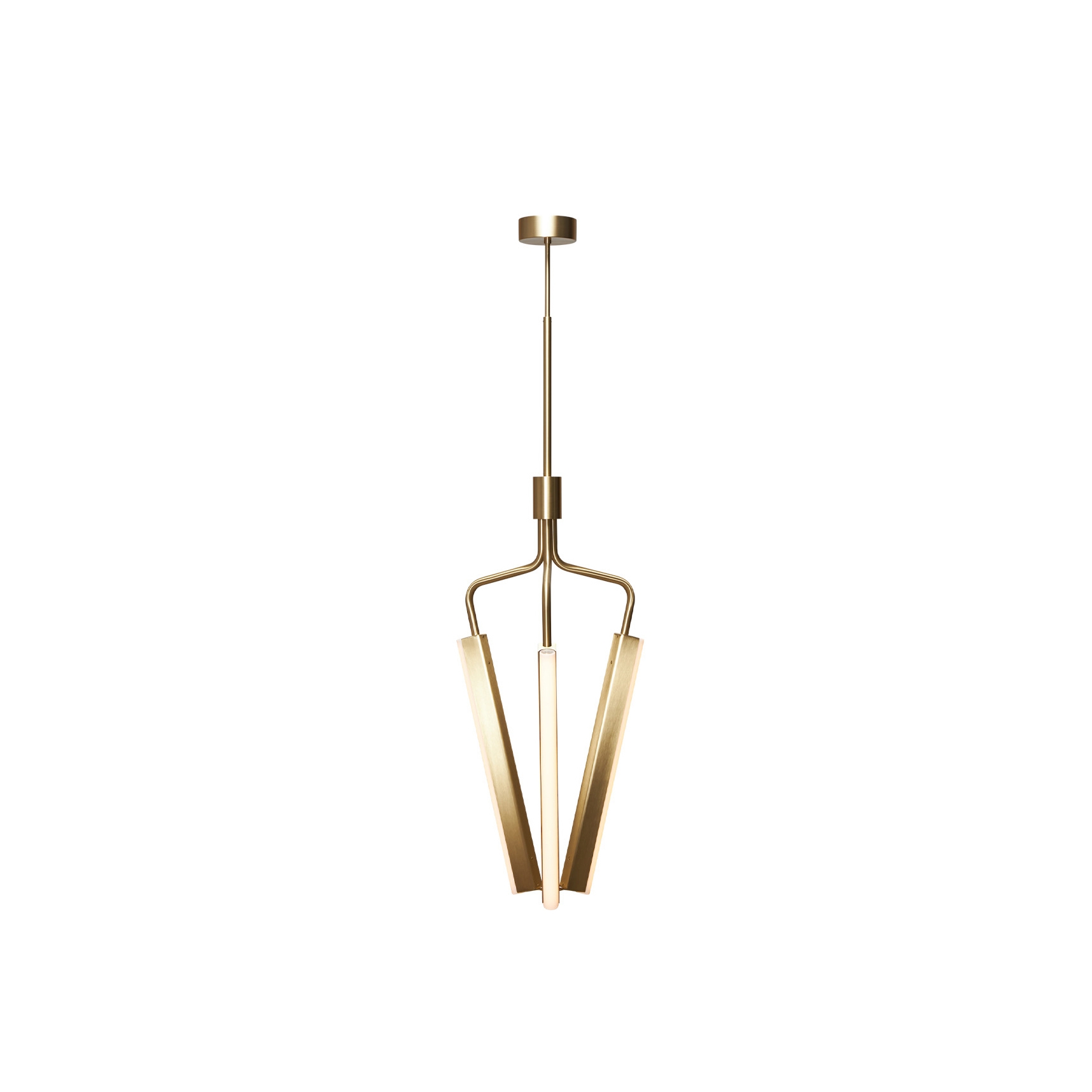 Angel 3 500 Chandelier - Brass (Height 1145-1420mm)