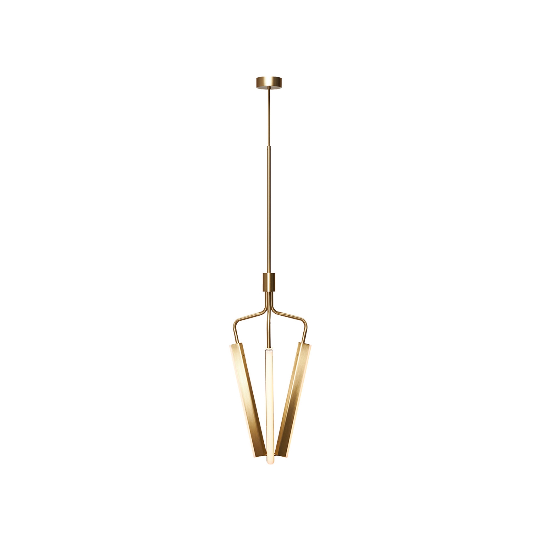 Angel 3 500 Chandelier - Brass (Height 1445-2020mm)