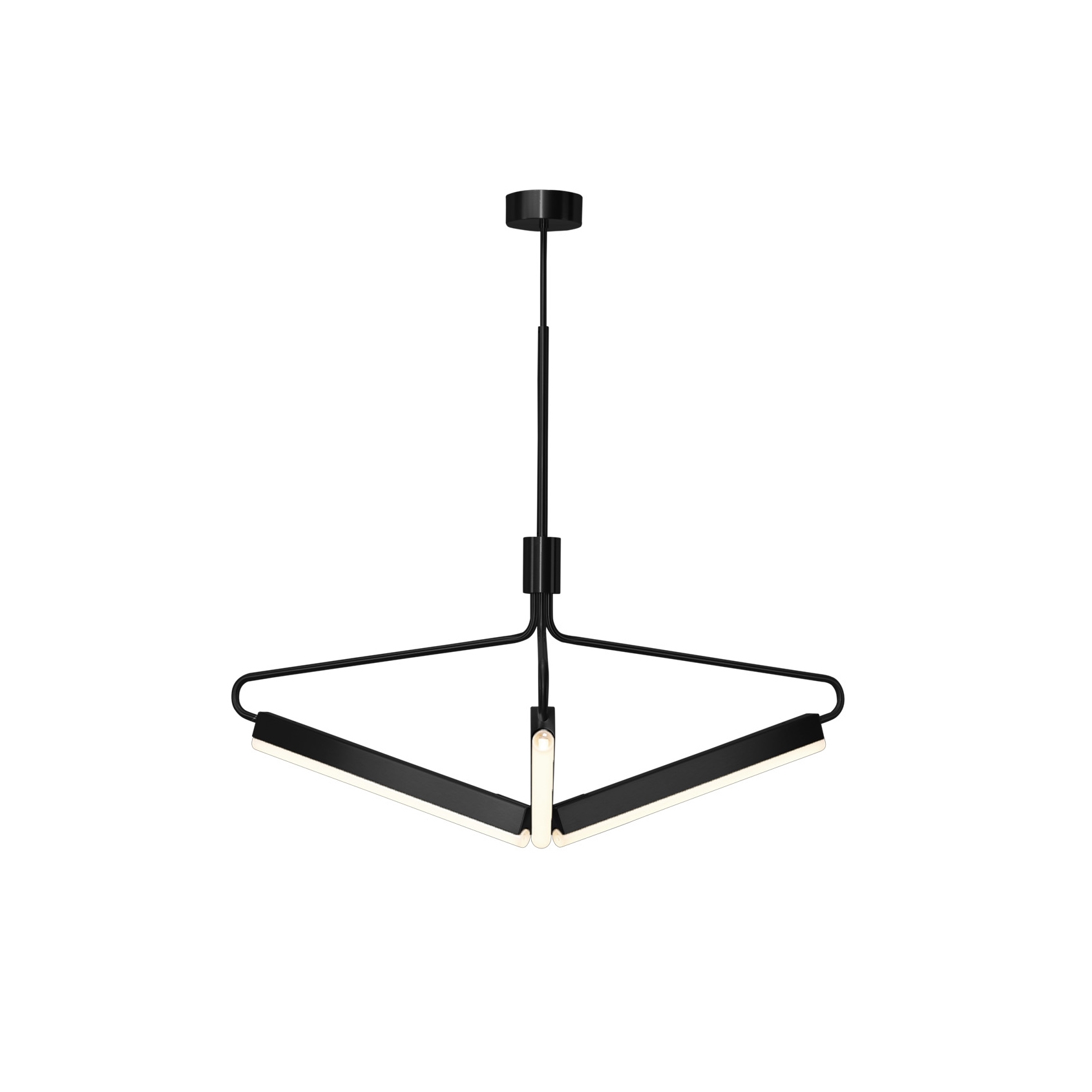 Mostrar el producto Angel 3 500 Chandelier - Wide - Black (Height 785-1060mm) del fabricante RUBN 