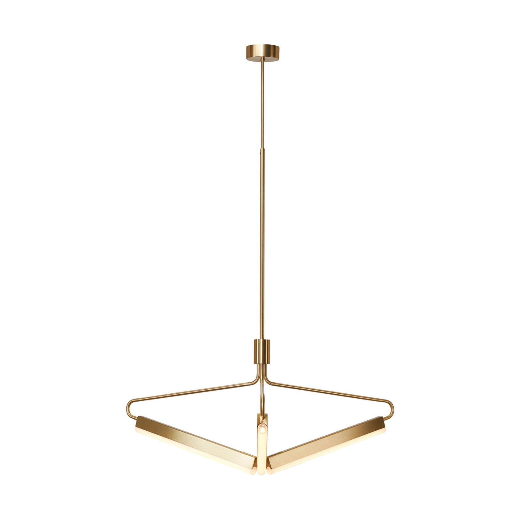 Angel 3 500 Chandelier - Wide - Brass (Height 1085-1660mm)
