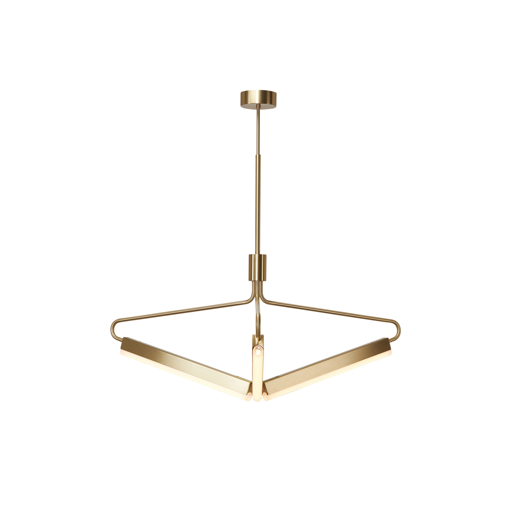 Angel 3 500 Chandelier - Wide - Brass (Height 785-1060mm)