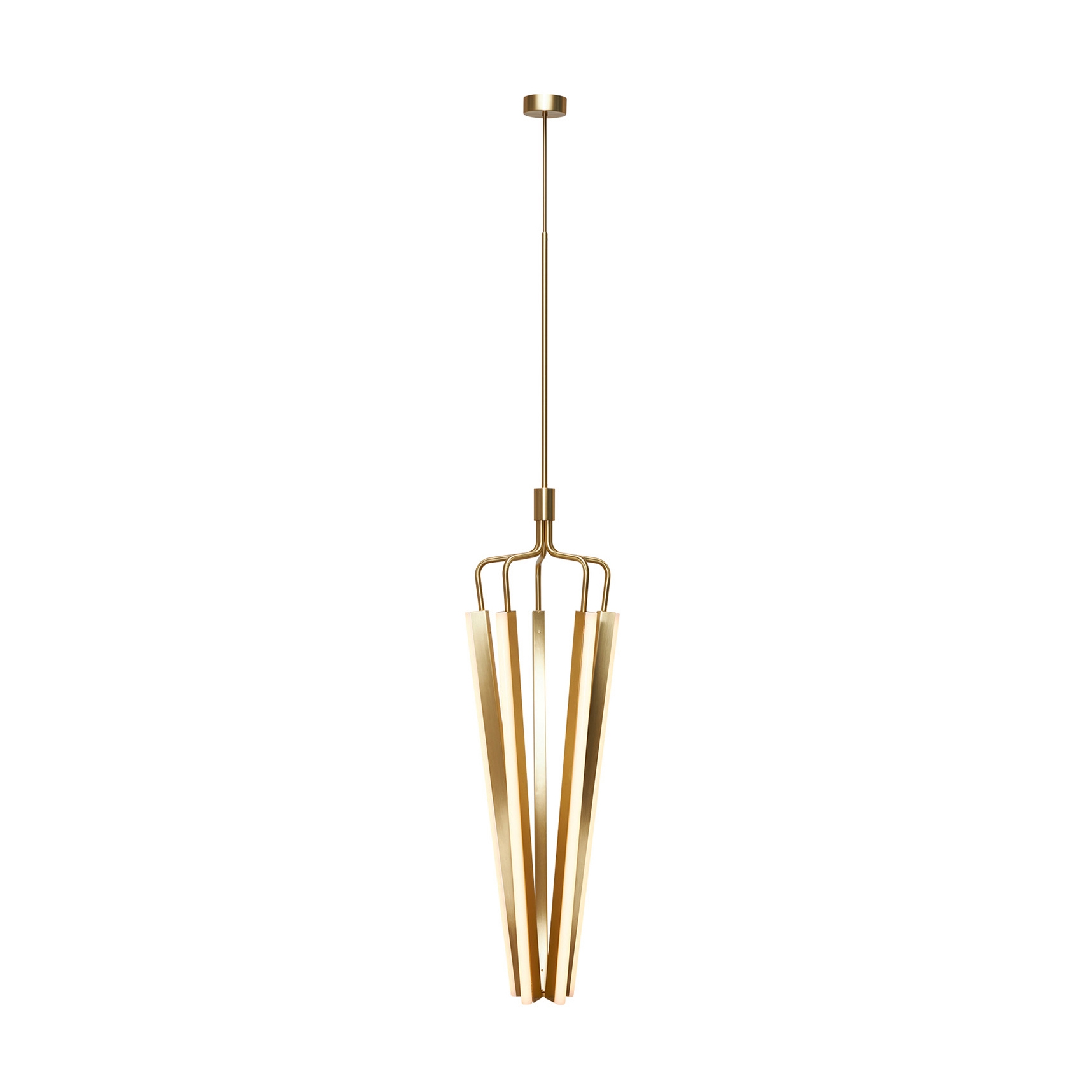 Display product Angel 5 1000 Chandelier - Brass (Height 1955-2530mm) from manufacturer RUBN 