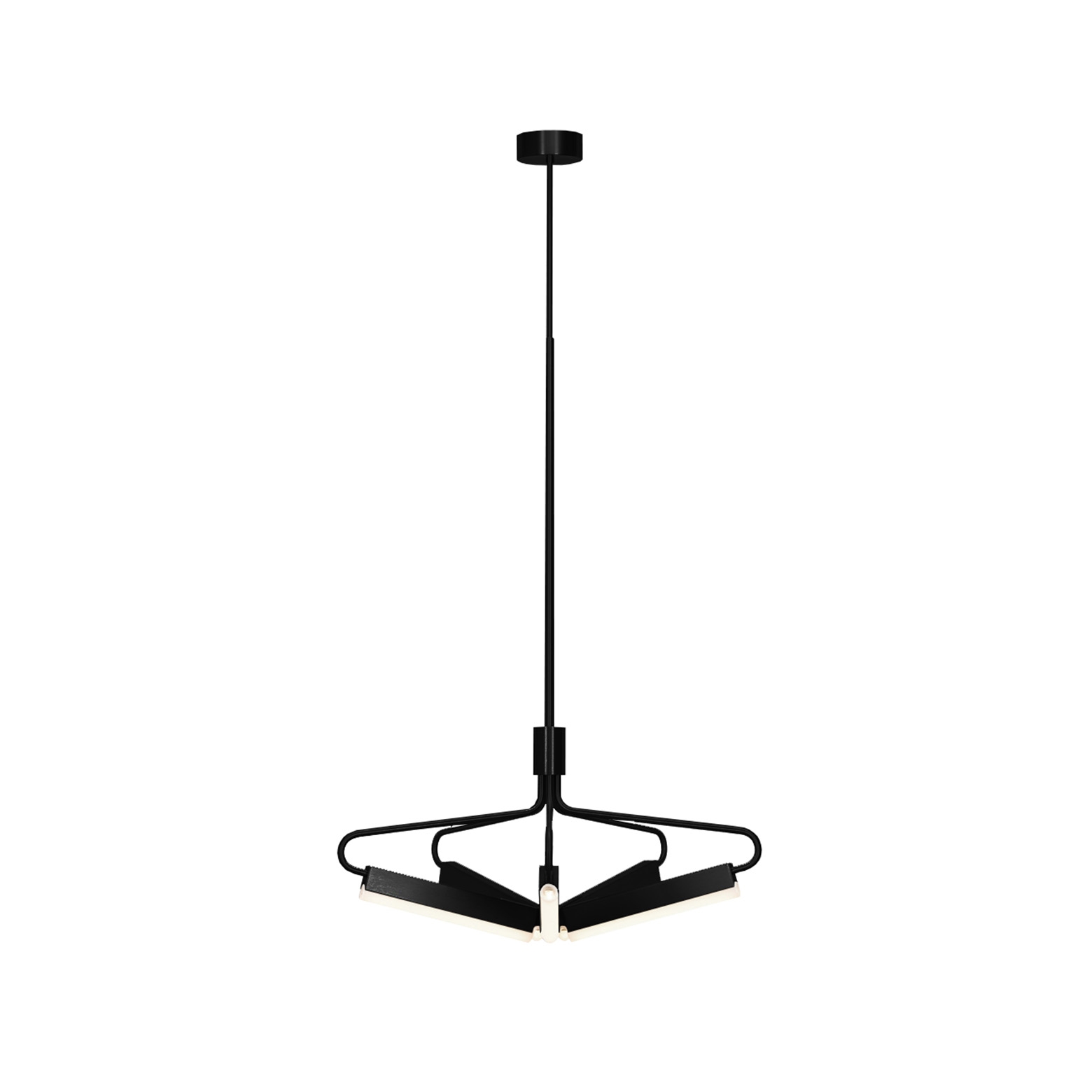 Display product Angel 5 300 Chandelier - Wide - Black (Height 1010-1585mm) from manufacturer RUBN 