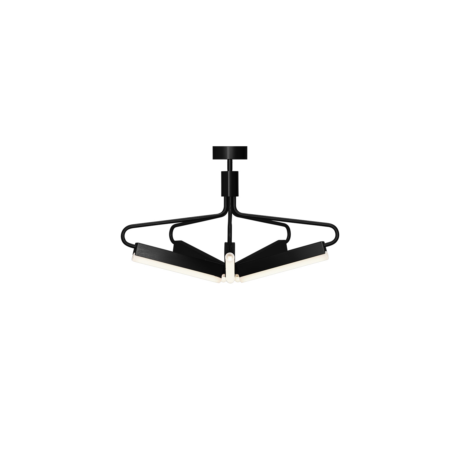 Angel 5 300 Chandelier - Wide - Black (Height 450mm)