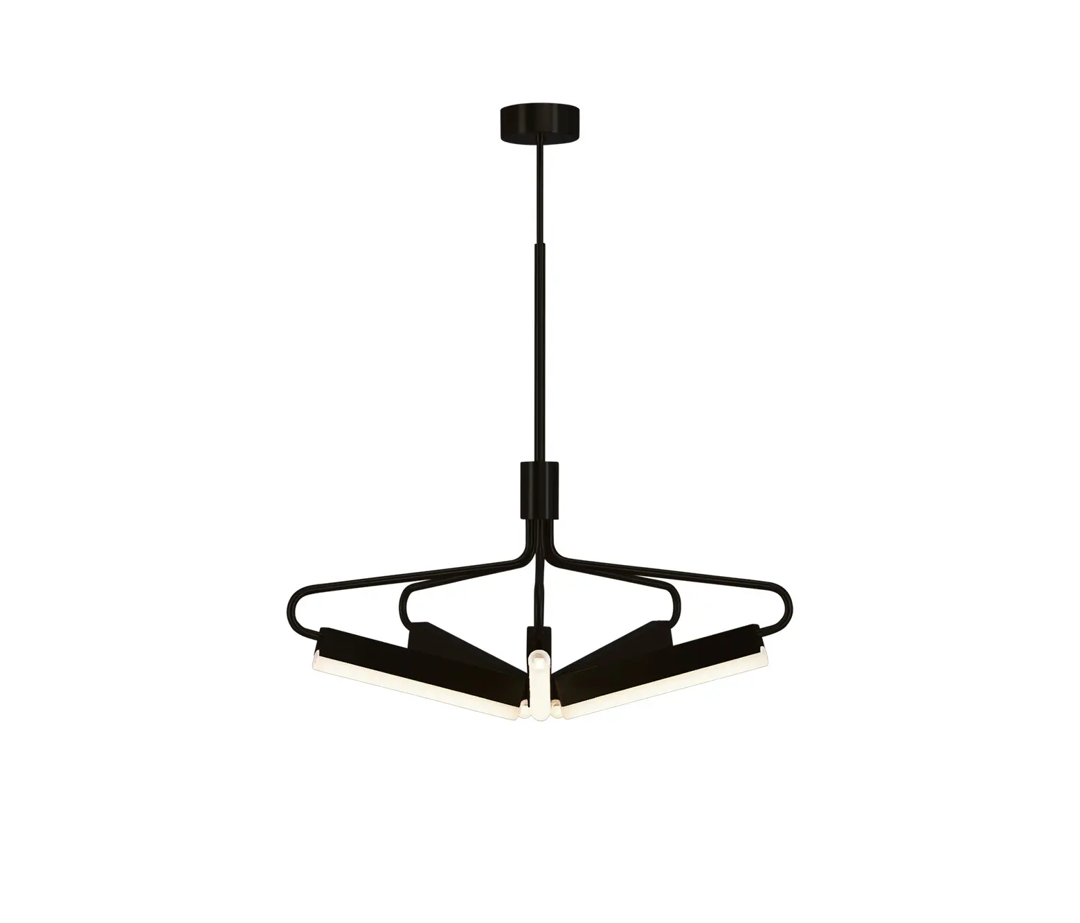 RUBN - Angel 5 300 Chandelier - Wide - Black (Height 710-985mm)