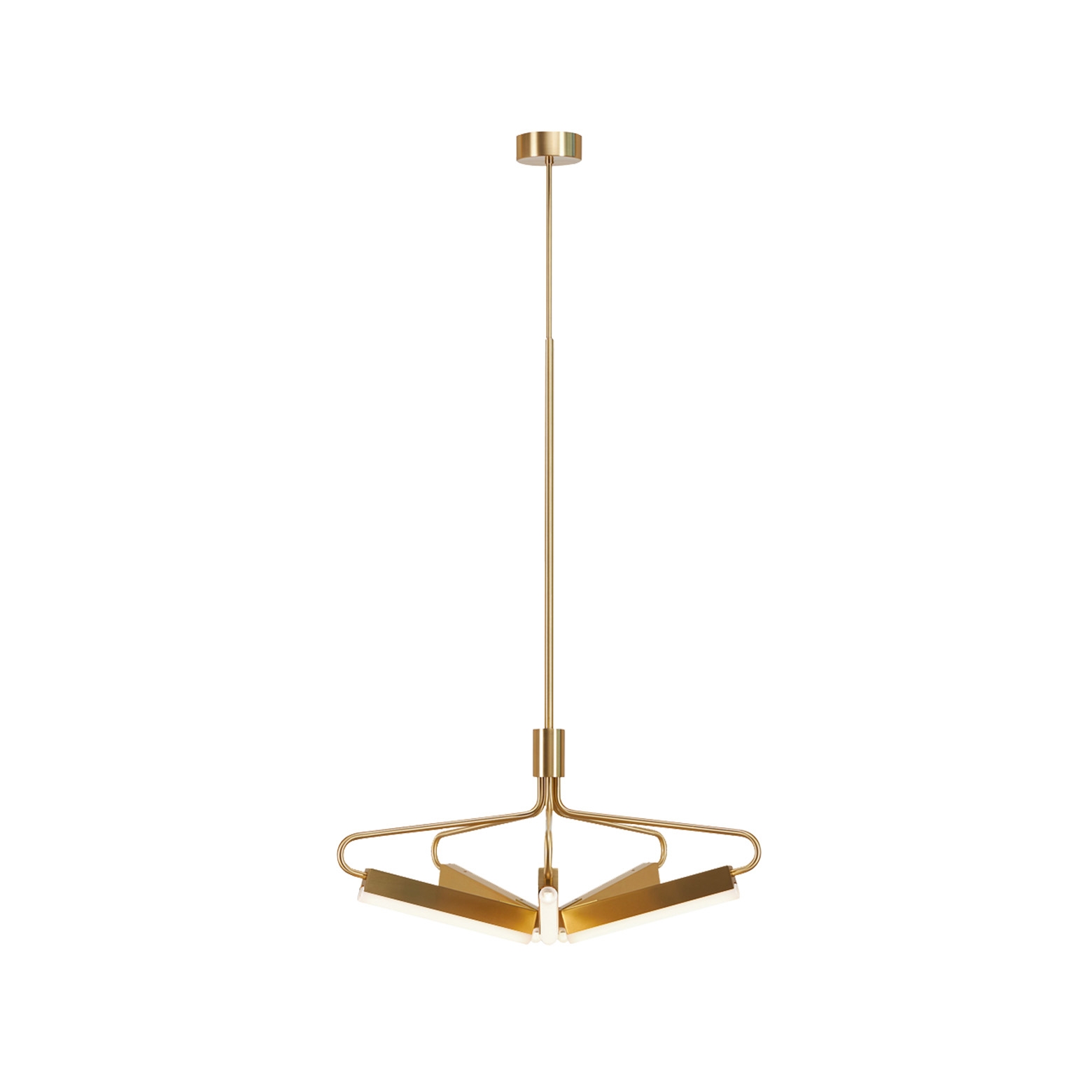 Angel 5 300 Chandelier - Wide - Brass (Height 1010-1585mm)