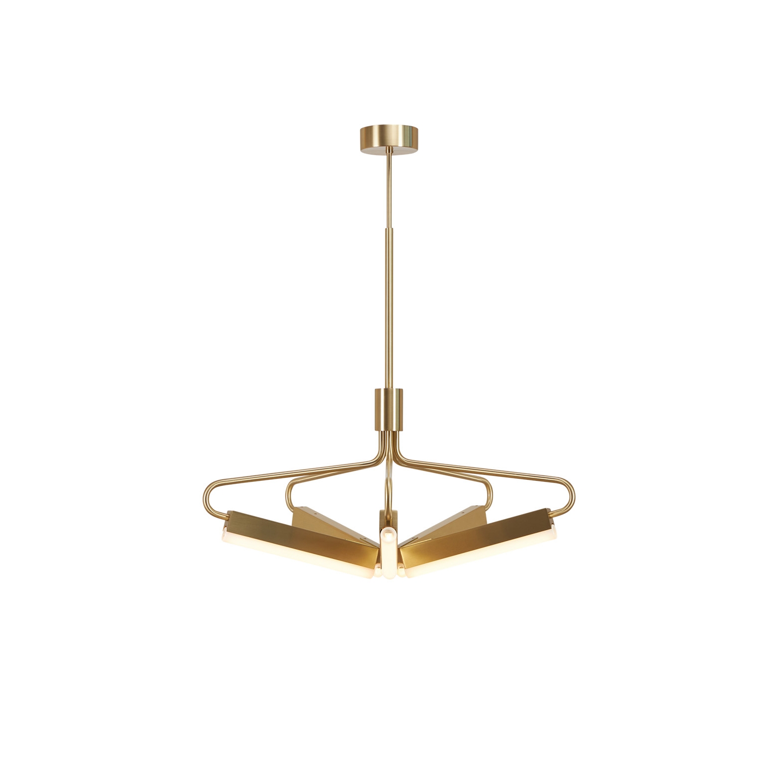 Angel 5 300 Chandelier - Wide - Brass (Height 710-985mm)