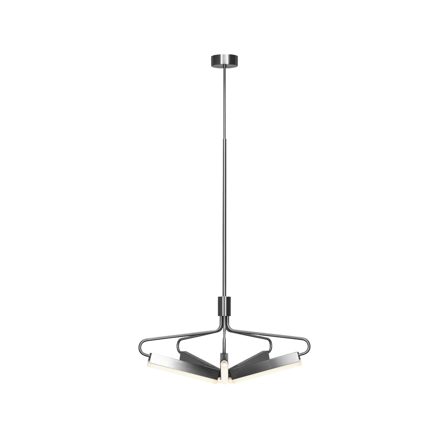 Angel 5 300 Chandelier - Wide - Steel (Height 1010-1585mm)