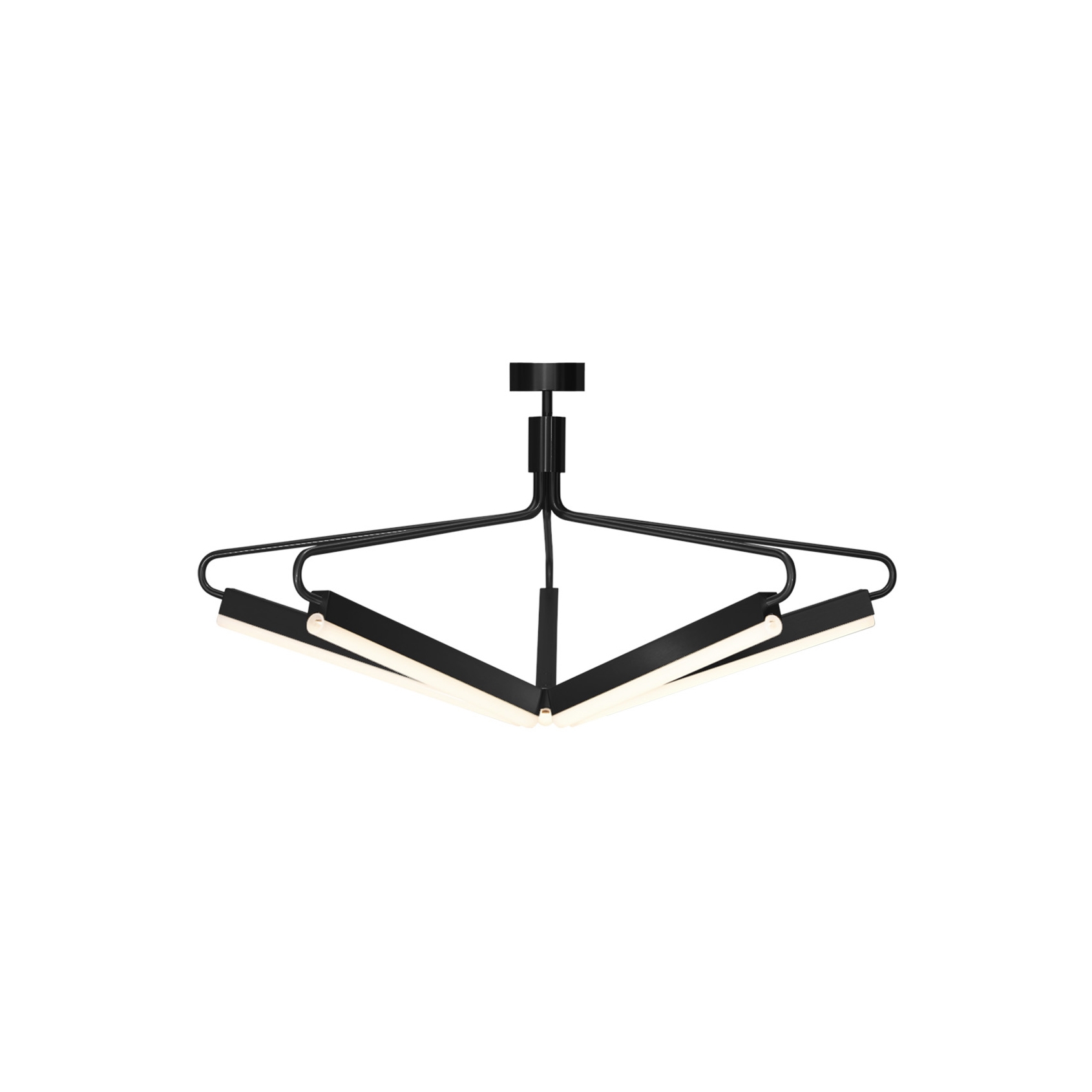 Angel 5 500 Chandelier - Wide - Black (Height 520mm)