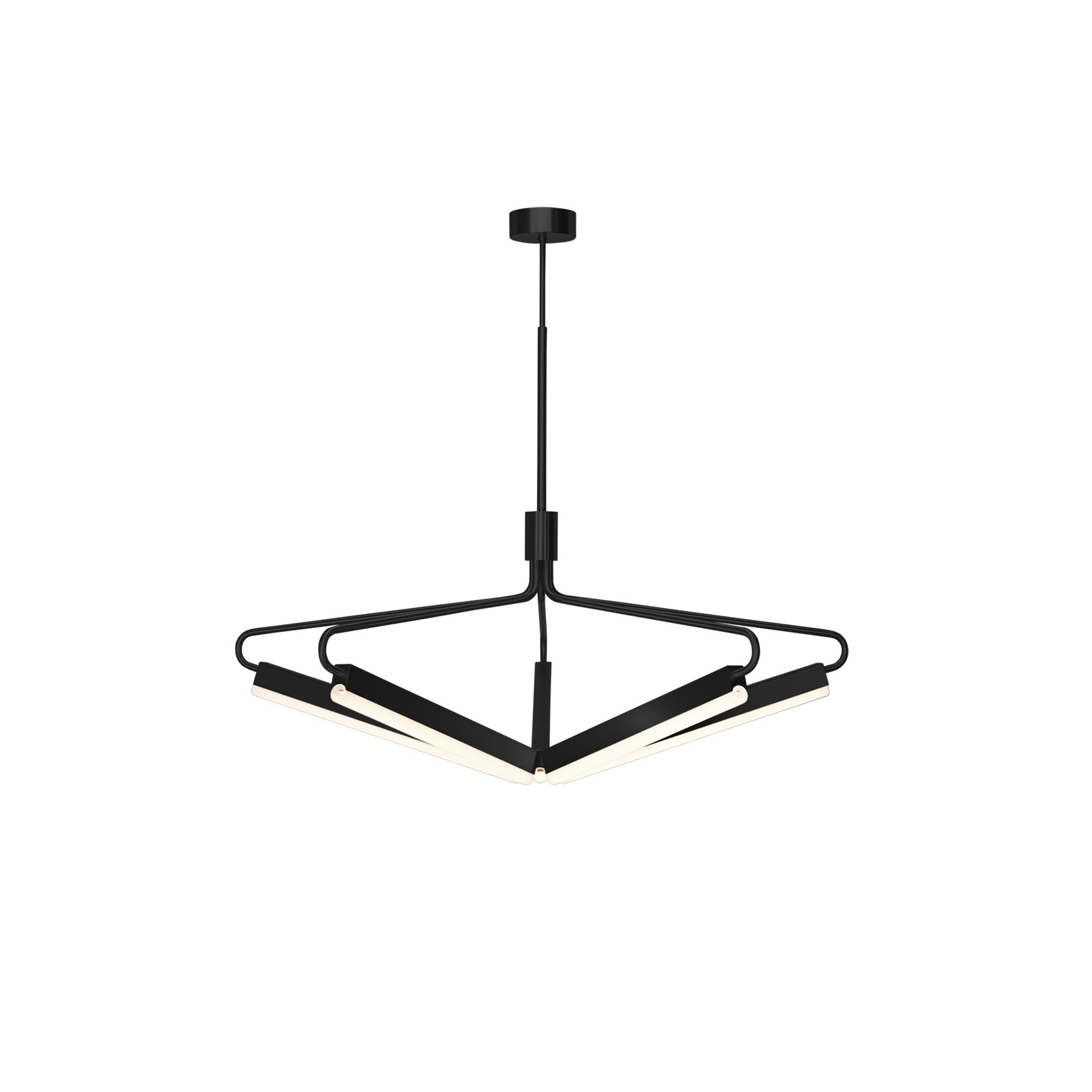 Angel 5 500 Chandelier - Wide - Black (Height 785-1060mm)