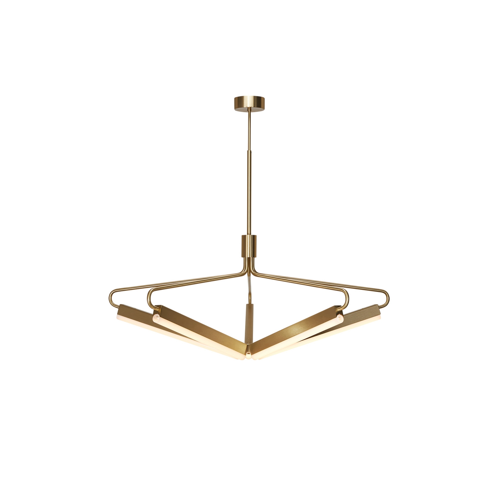Angel 5 500 Chandelier - Wide - Brass (Height 785-1060mm)