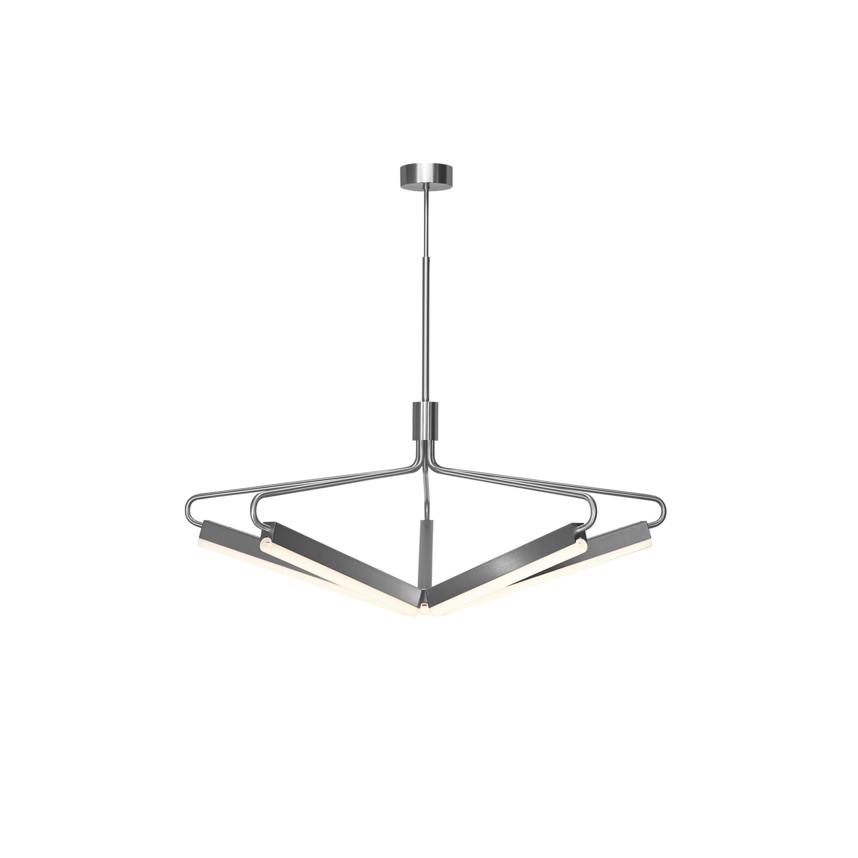 Display product Angel 5 500 Chandelier - Wide - Steel (Height 785-1060mm) from manufacturer RUBN 