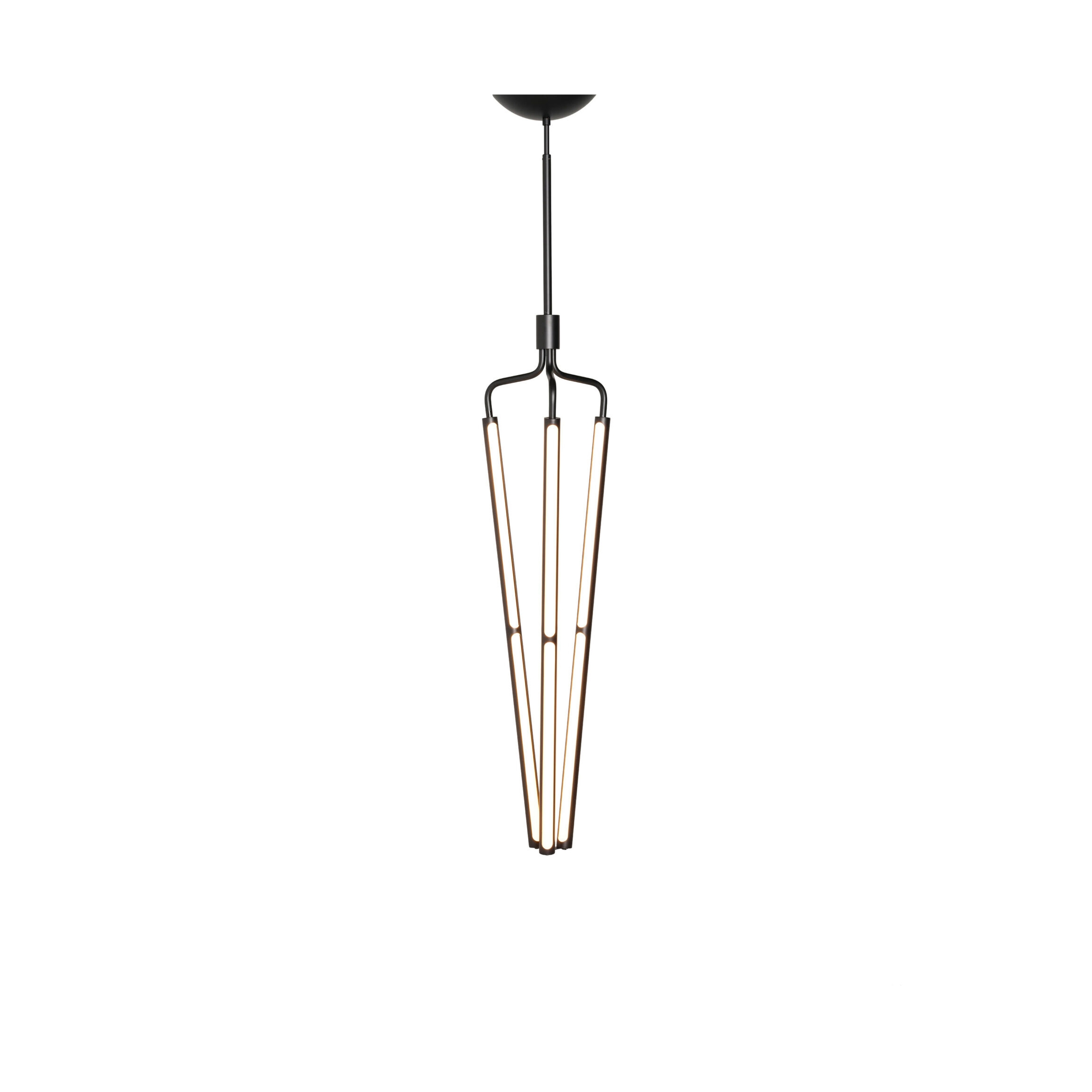 Bloomsbury 3 Chandelier – Long - Black (Height 1355-1630mm)