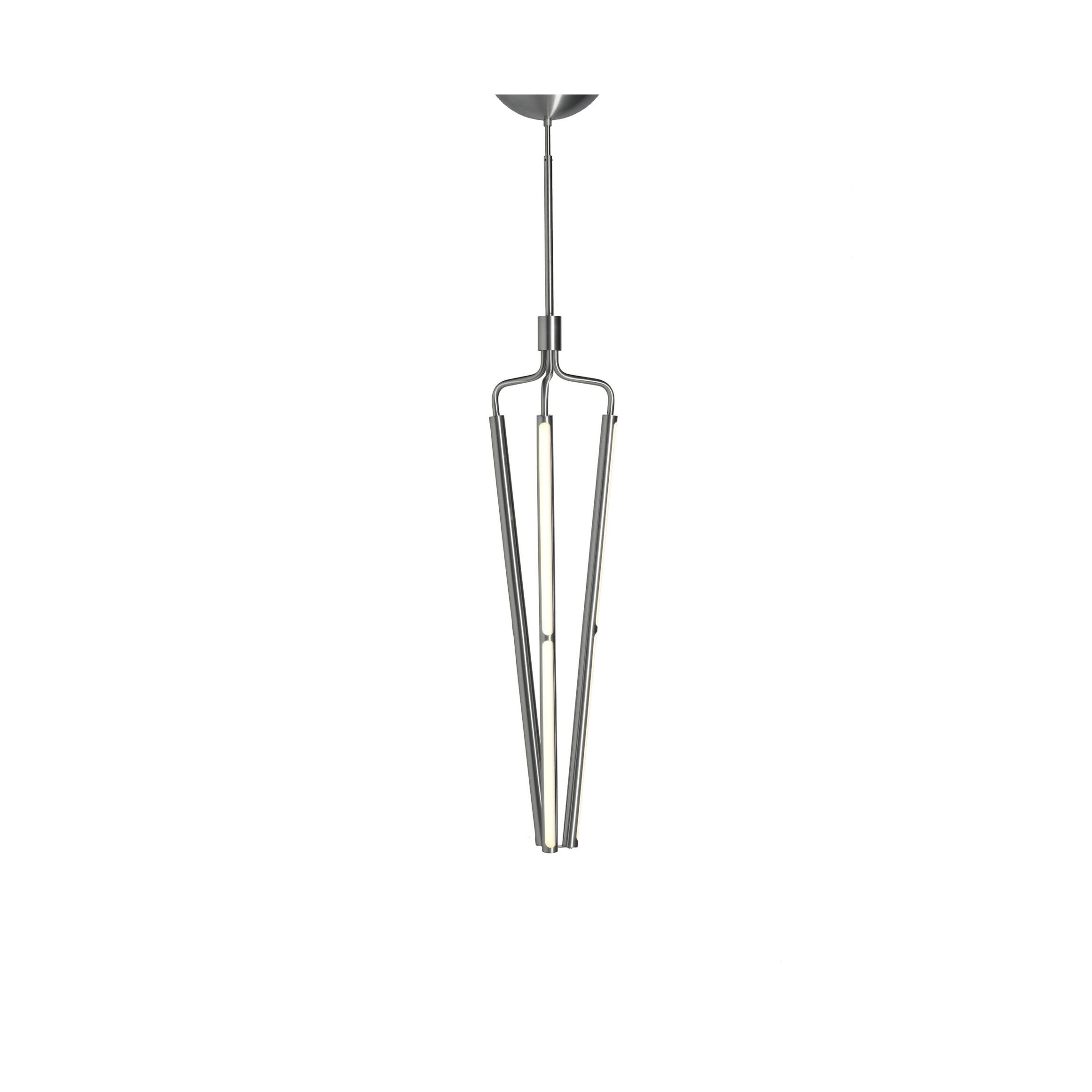 Bloomsbury 3 Chandelier – Long - Steel (Height 1355-1630mm)
