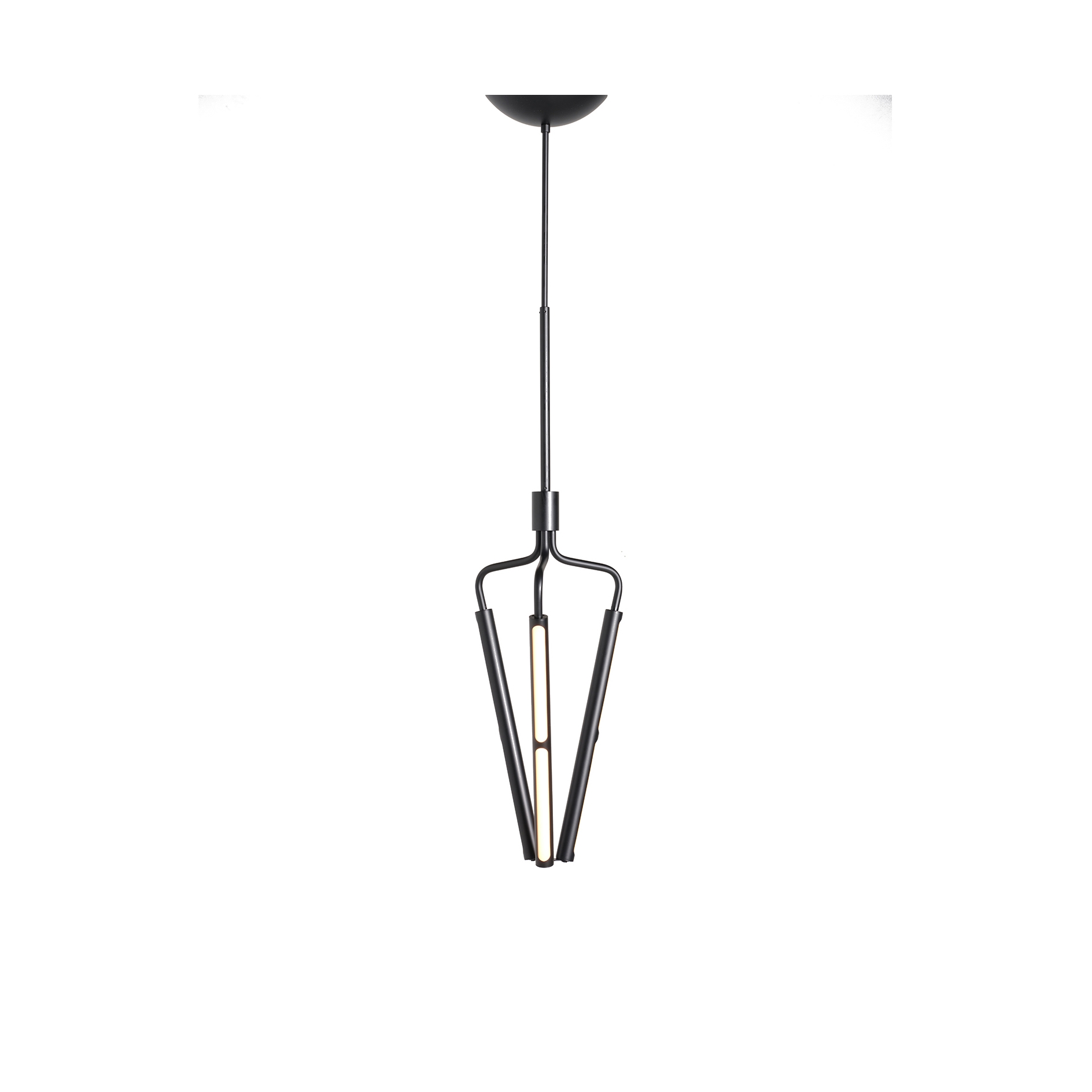 Bloomsbury 3 Chandelier – Short - Black (Height 950-1225mm)