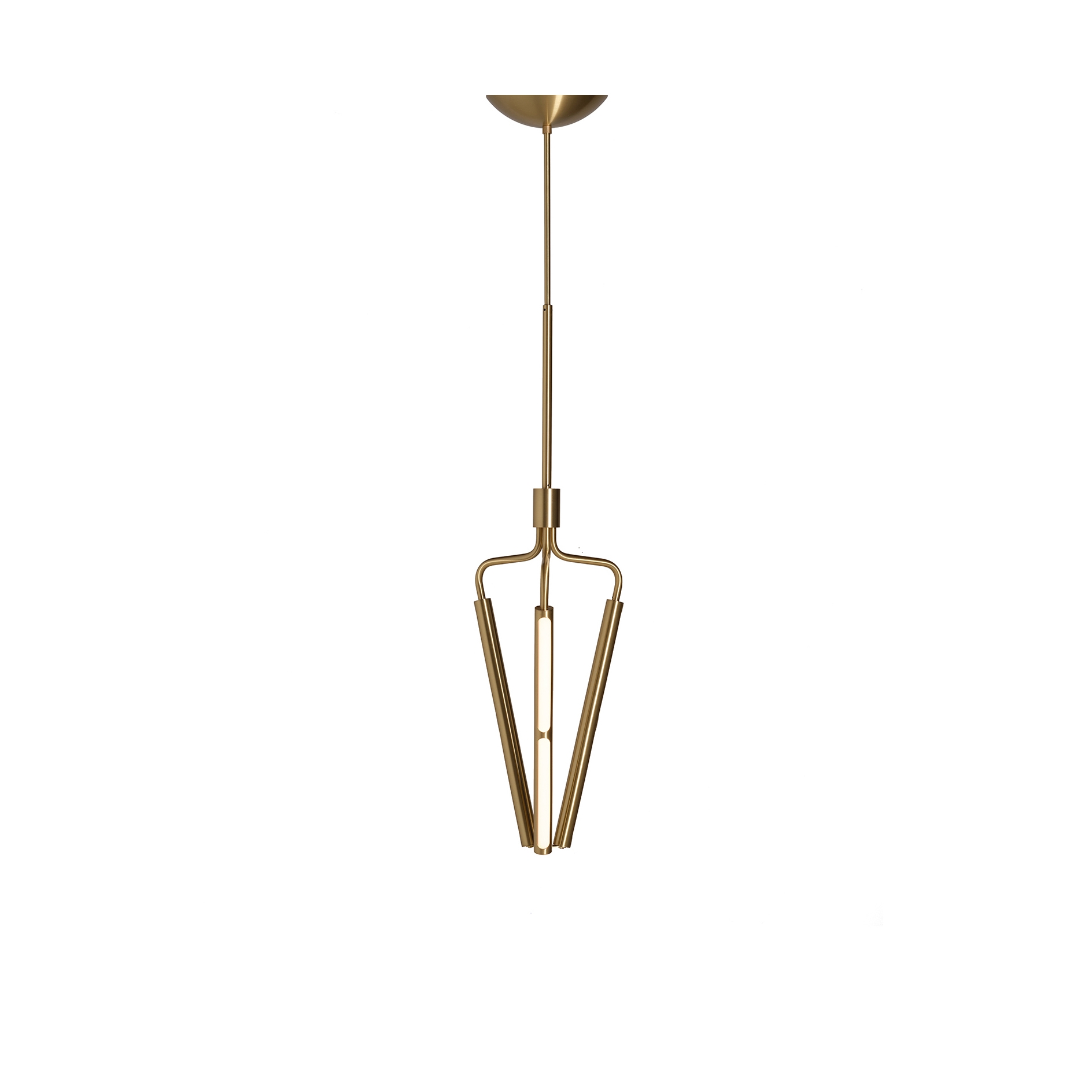 Mostrar el producto Bloomsbury 3 Chandelier – Short - Brass (Height 950-1225mm) del fabricante RUBN 