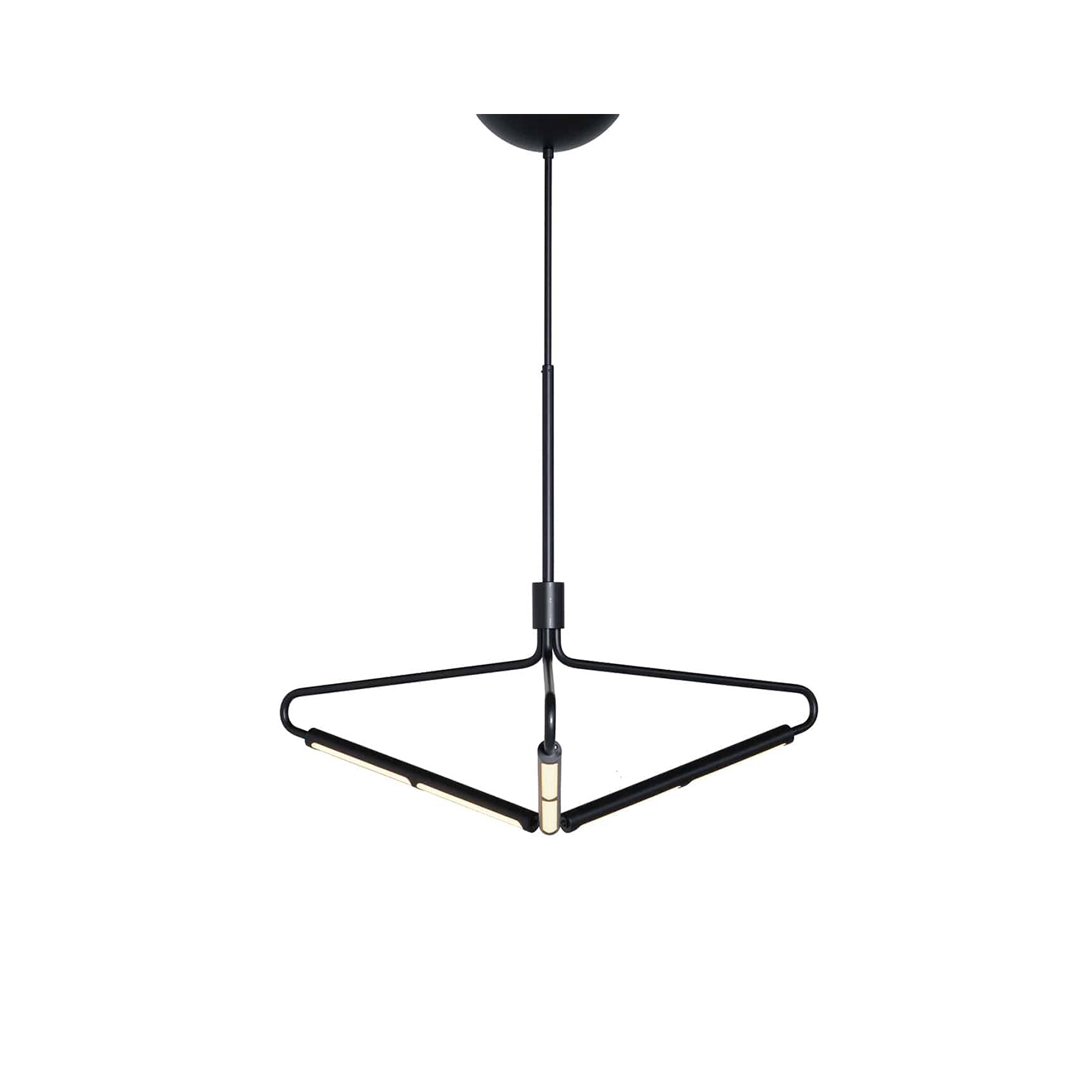 Mostra il prodotto Bloomsbury 3 Chandelier – Wide - Black (Height 690-965) del produttore RUBN 