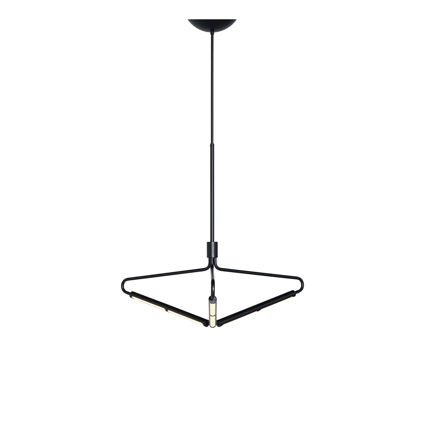 Mostra il prodotto Bloomsbury 3 Chandelier – Wide - Black (Height 990-1565) del produttore RUBN 