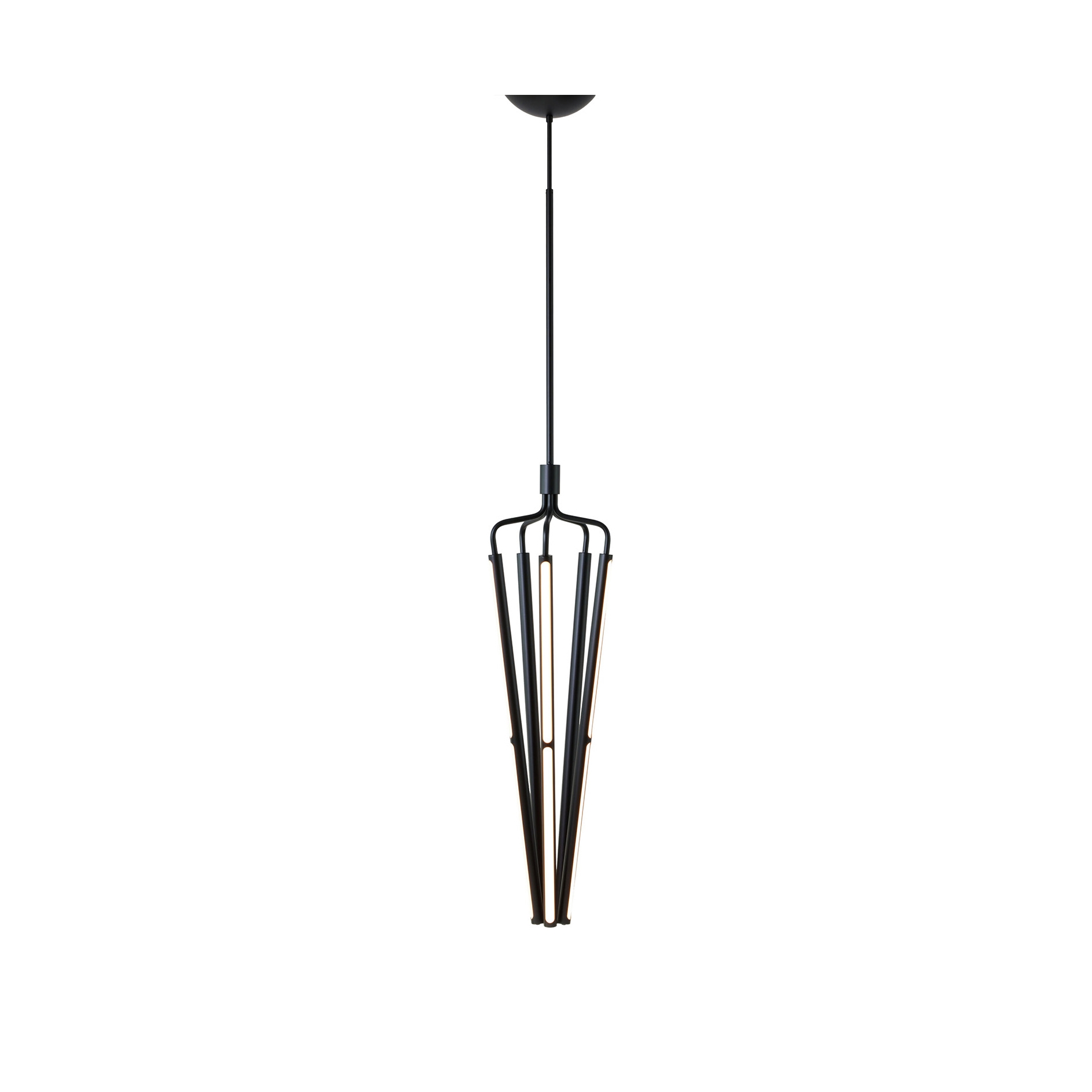 Display product Bloomsbury 5 Chandelier – Long - Black (Height 1355-1630mm) from manufacturer RUBN 