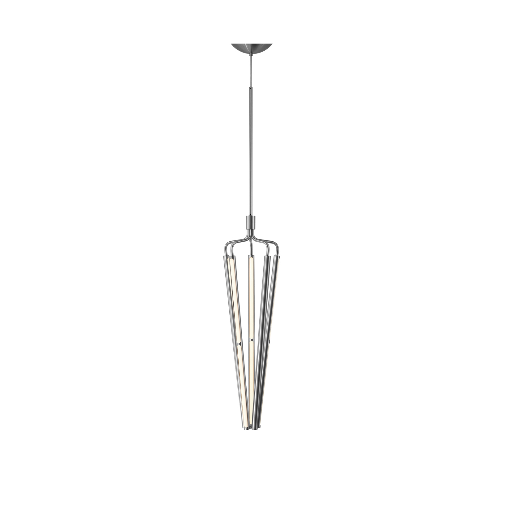 Bloomsbury 5 Chandelier – Long - Steel (Height 1355-1630mm)