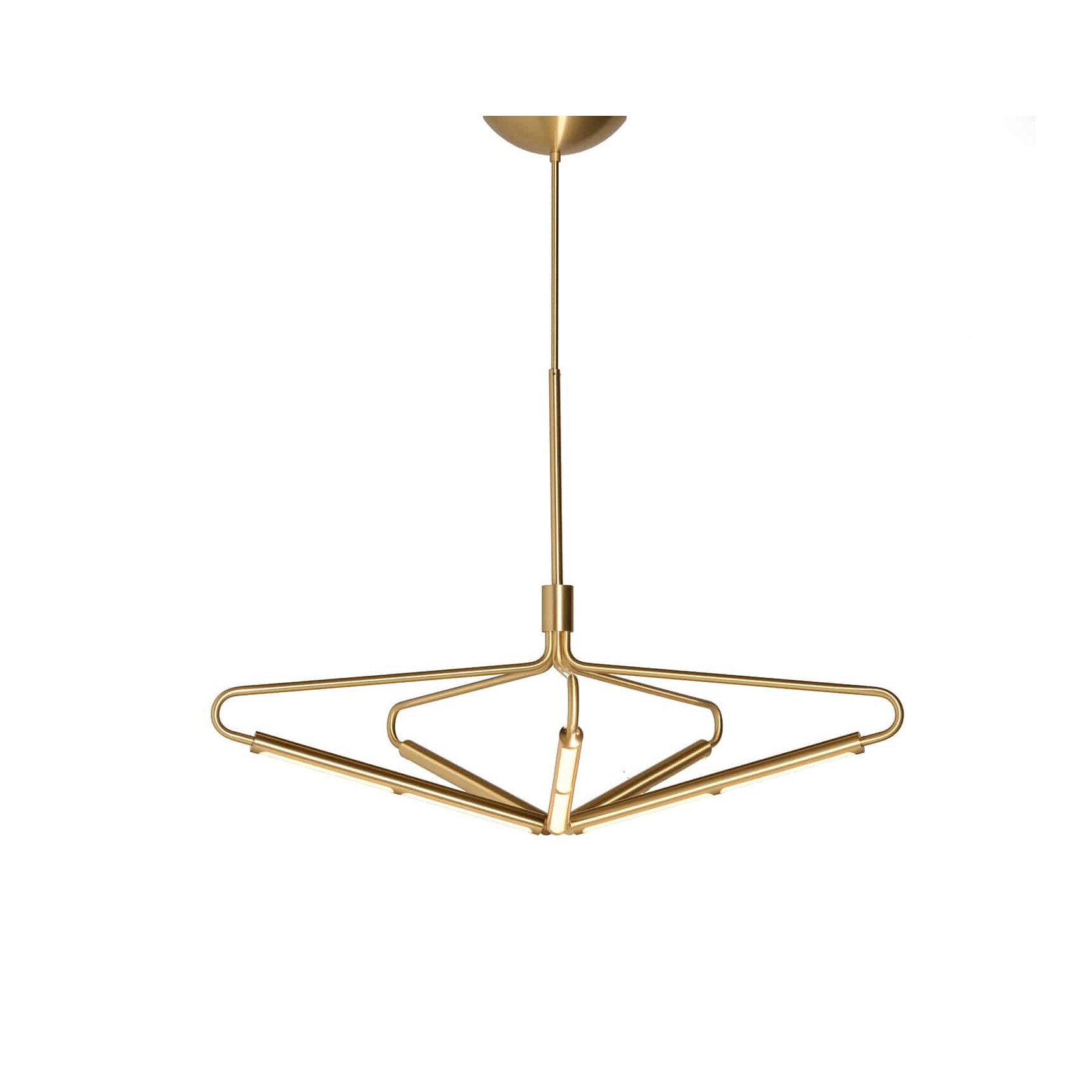 Bloomsbury 5 Chandelier – Wide - Brass (Height 690-965)
