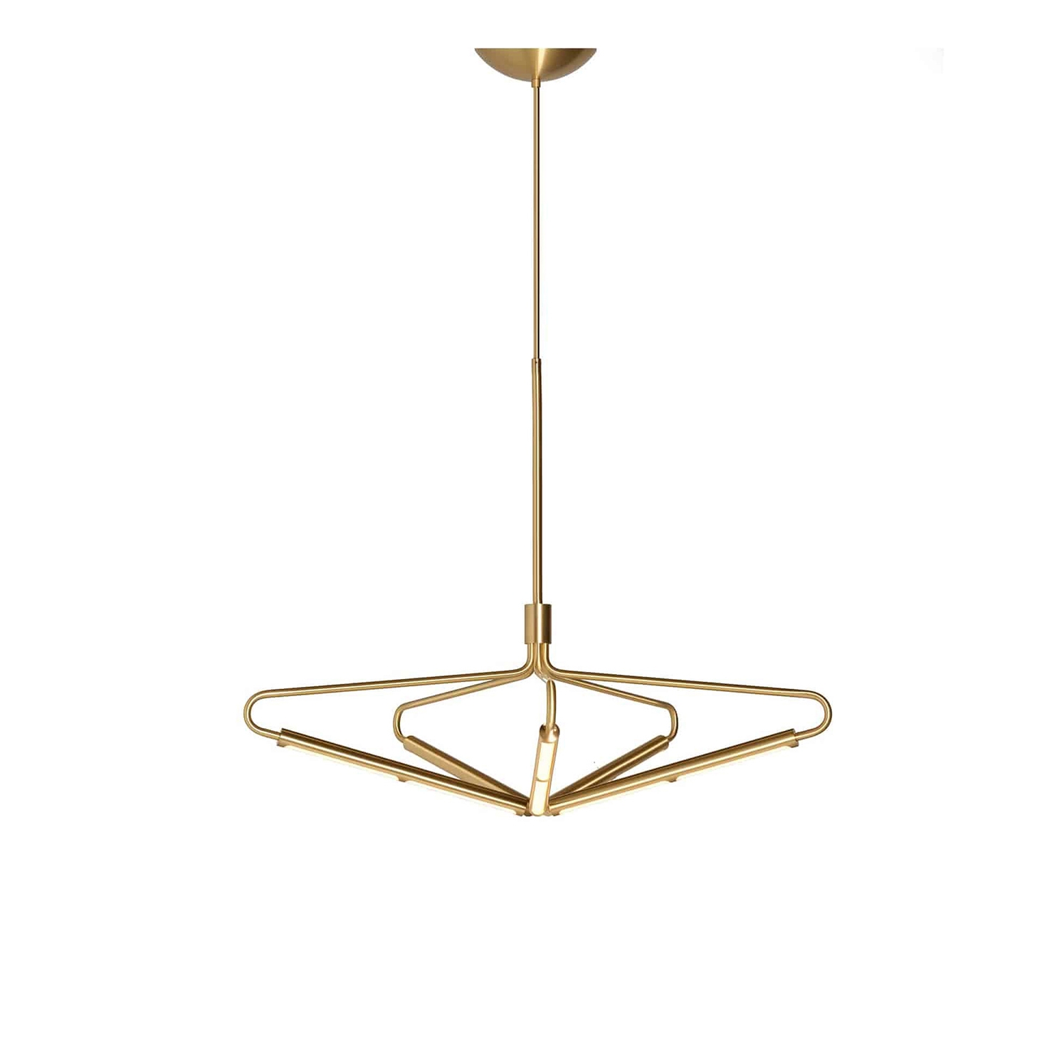 Bloomsbury 5 Chandelier – Wide - Brass (Height 990-1565)