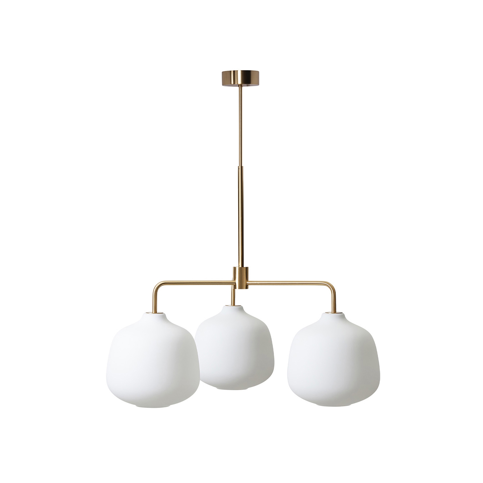 Mostrar el producto Holborn 3 Chandelier - Brass (Height 700-975mm) del fabricante RUBN 