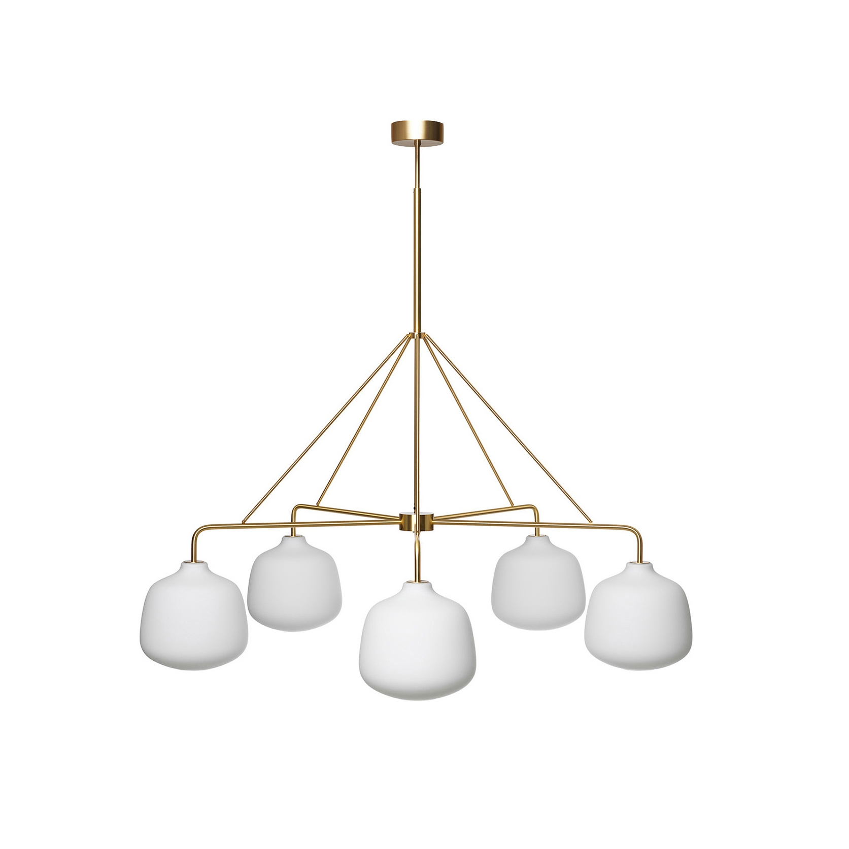 Mostra il prodotto Holborn 5 Chandelier - Brass del produttore RUBN 