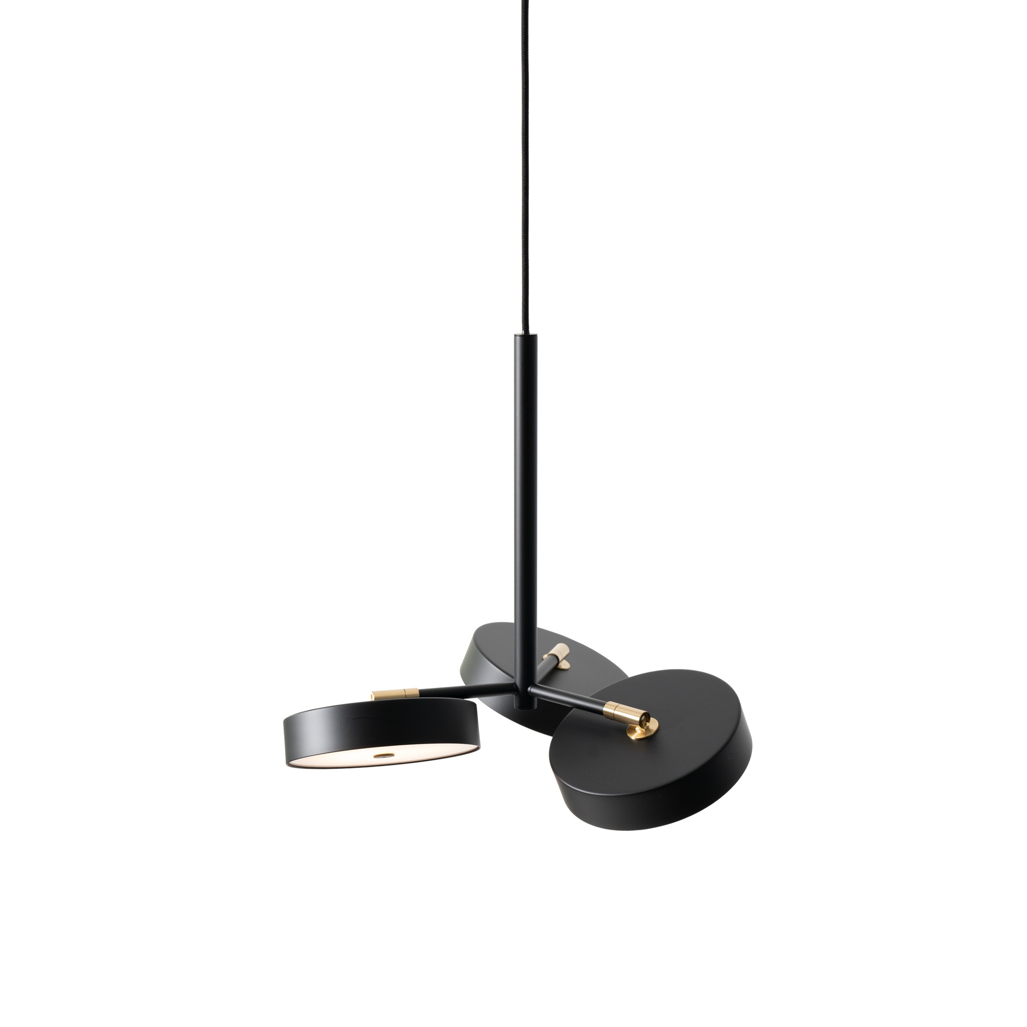 Mostrar el producto James 3 Chandelier - Black/Brass del fabricante RUBN 
