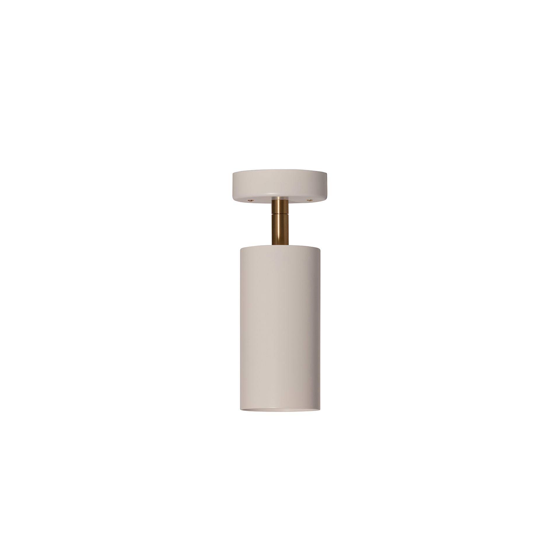 Joey Spot with Cup - Large - White/Brass (Height 220mm)