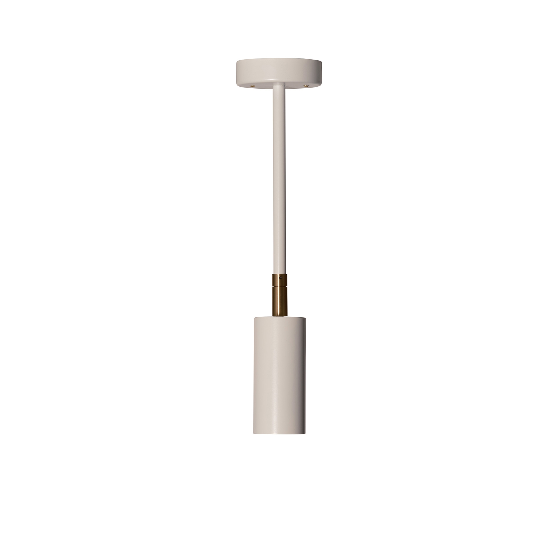 Joey Spot with Cup - Small - White/Brass (Height 380mm)