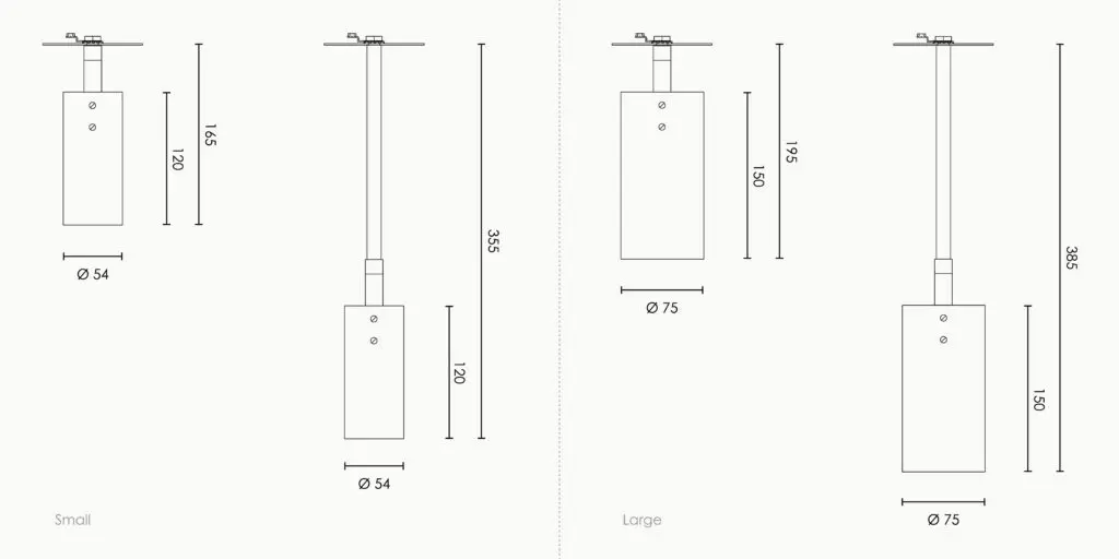RUBN  - Joey Spot with Plate - Large - Brass (Height 195mm)
