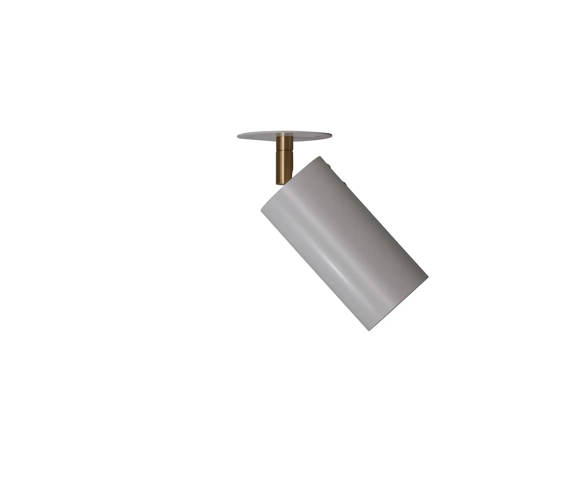 RUBN  - Joey Spot with Plate - Large - White/Brass (Height 195mm)