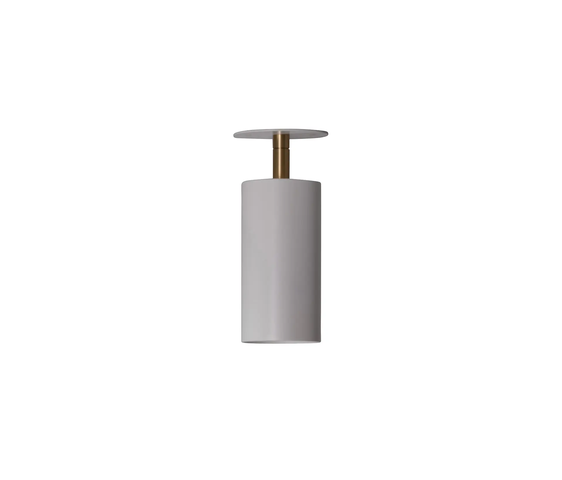 RUBN  - Joey Spot with Plate - Large - White/Brass (Height 195mm)