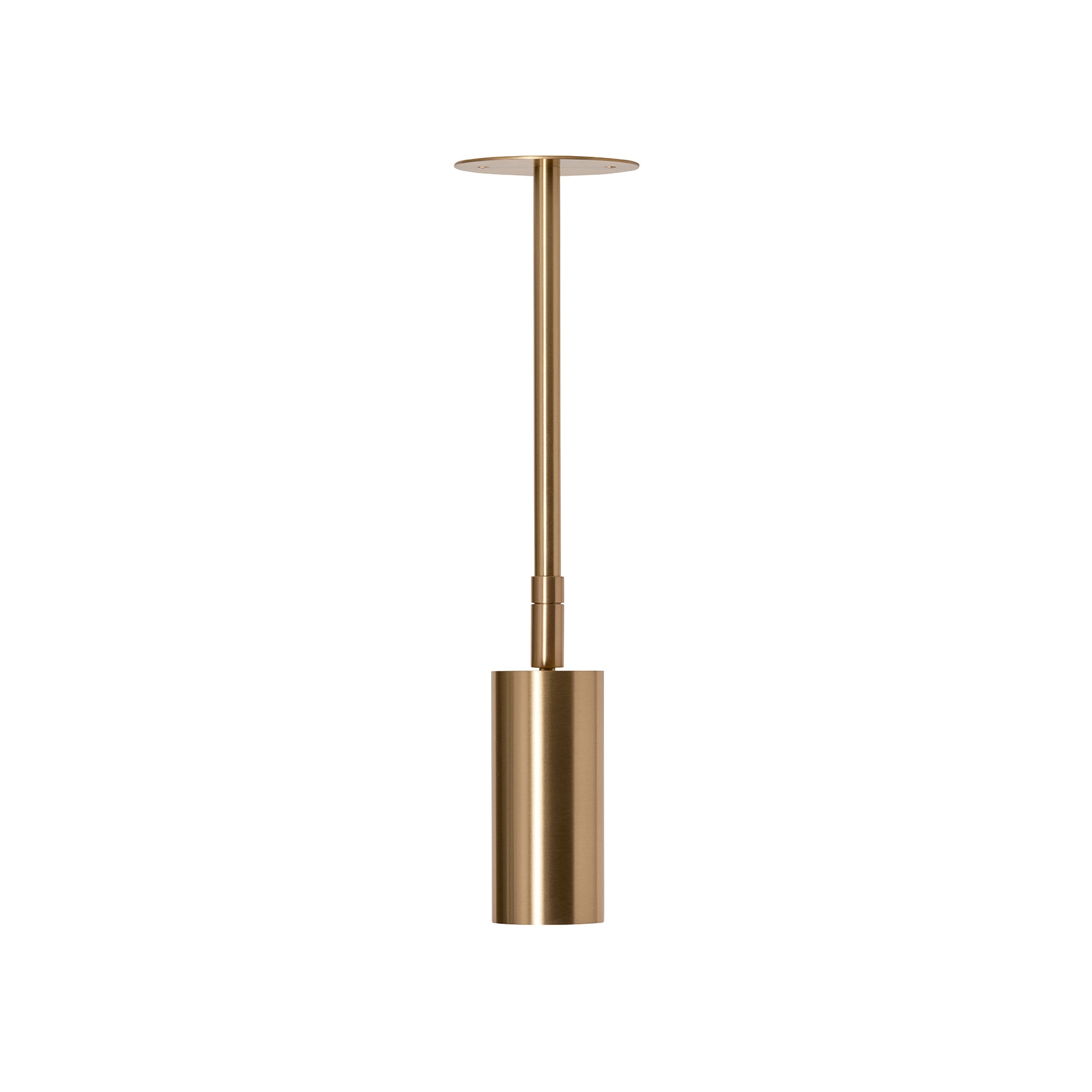 Joey Spot with Plate - Small - Brass (Height 355mm)