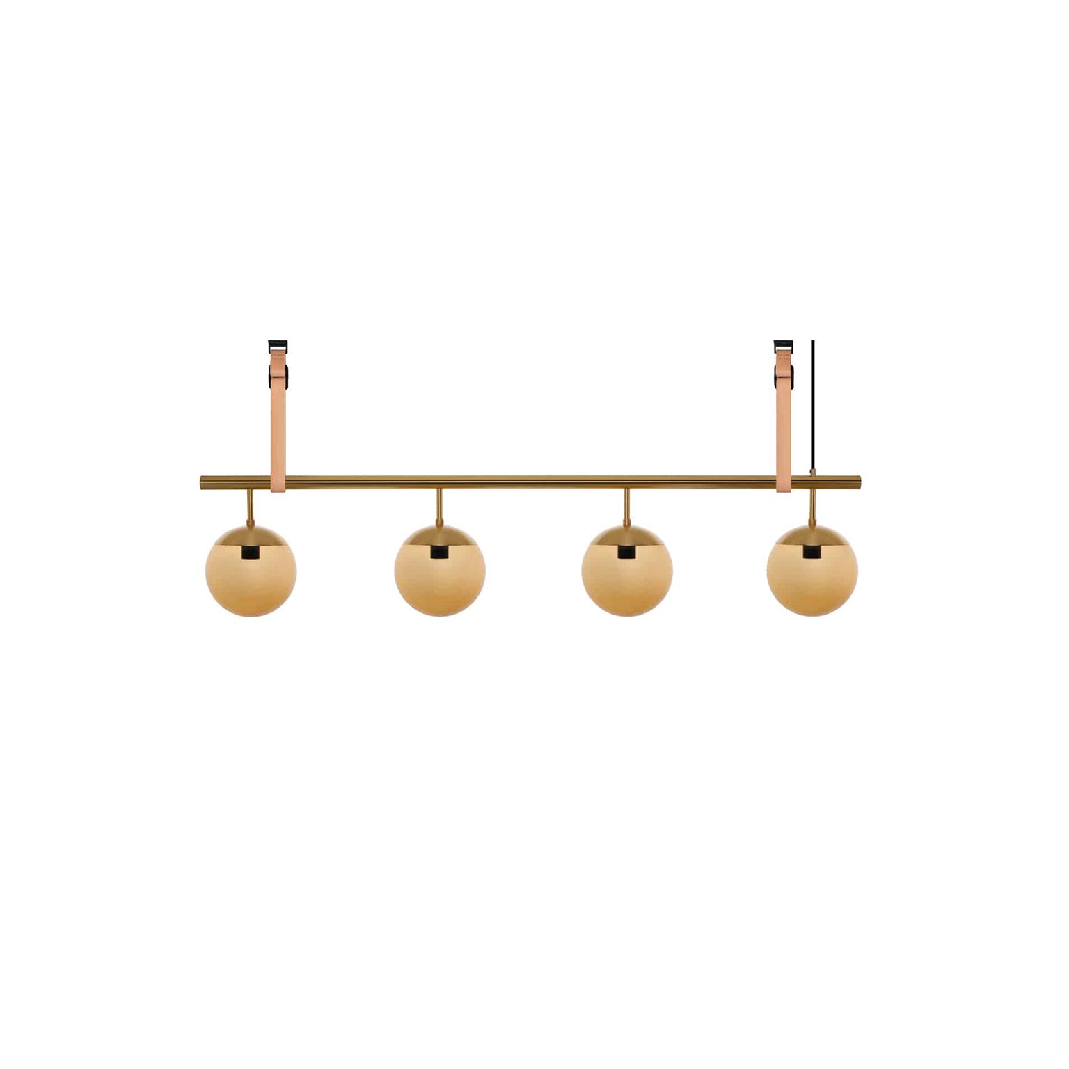 Mostrar el producto Long Lord 4 Pendant - Brass/Brown - Nature Leather del fabricante RUBN 