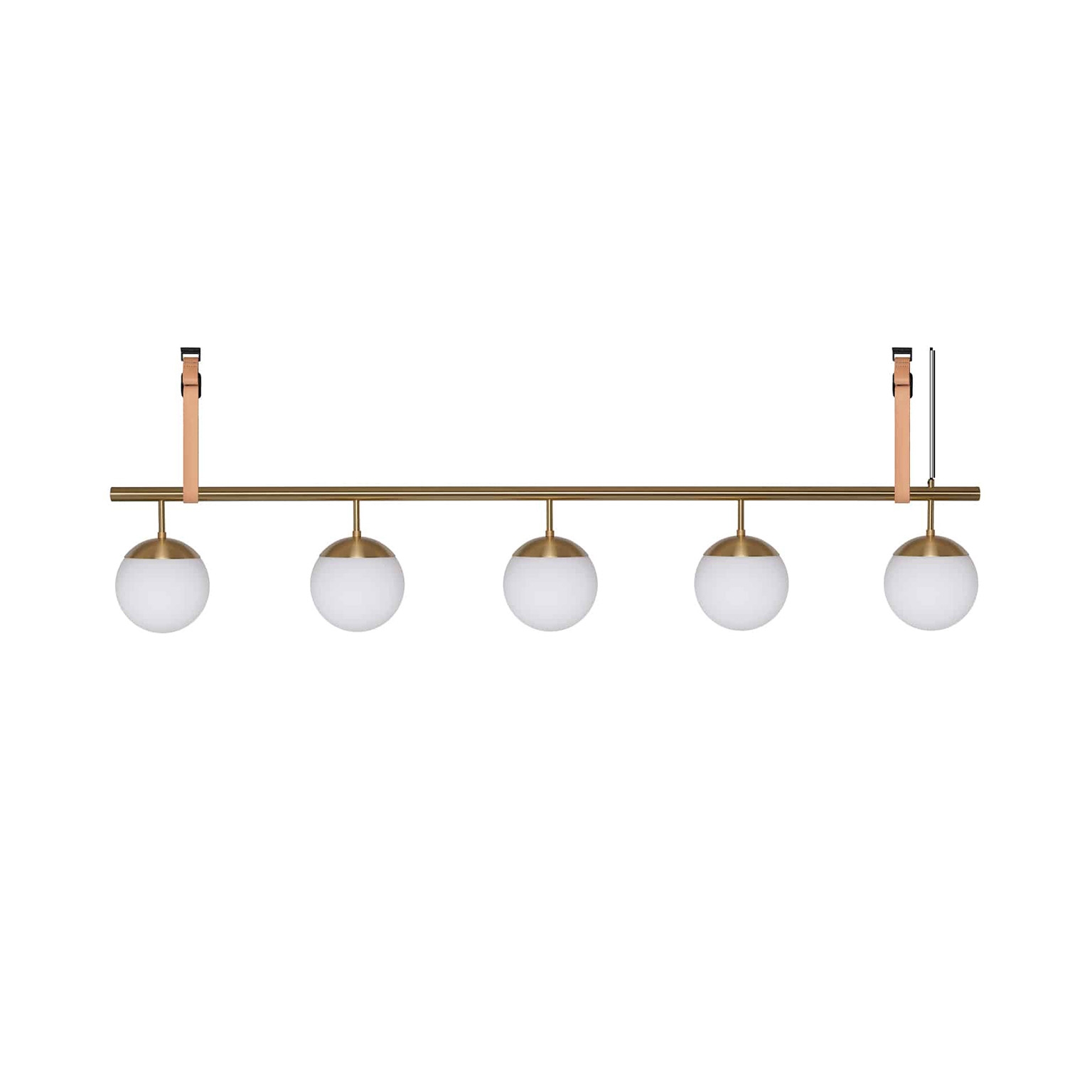 Produkt Long Lord 5 Pendant - Brass/Opal - Nature Leather des Herstellers RUBN  anzeigen