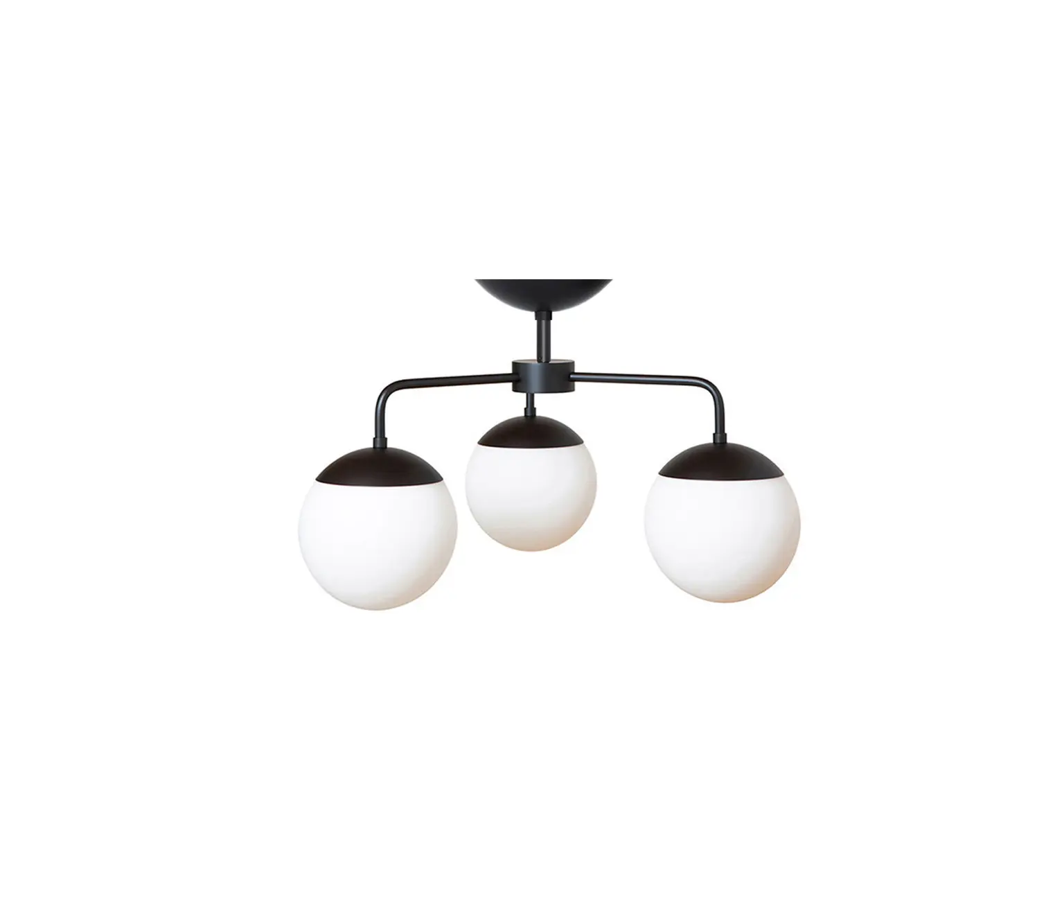 RUBN  - Lord 3 Chandelier - Black/Opal (Height 390mm)