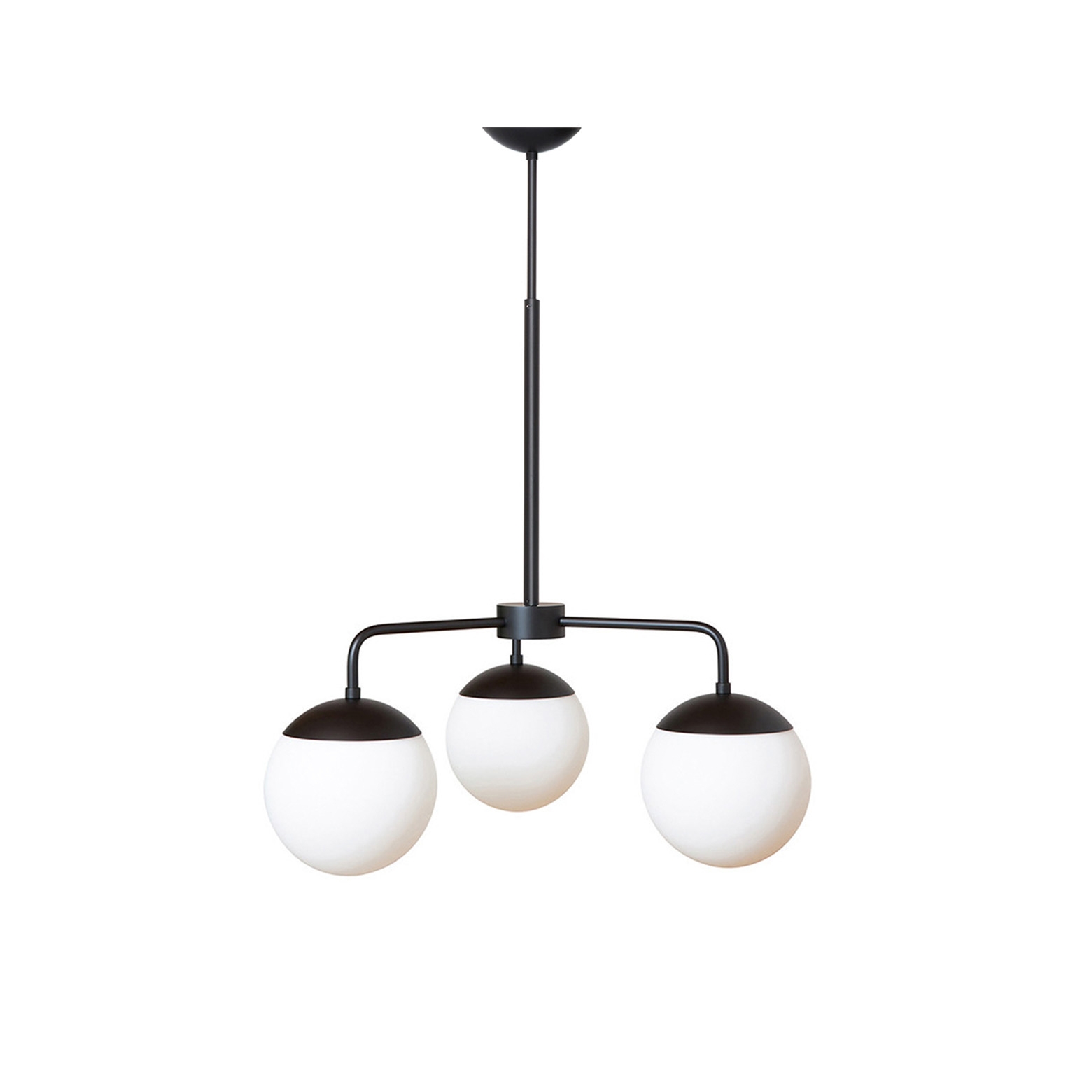 Display product Lord 3 Chandelier - Black/Opal (Height 650-925mm) from manufacturer RUBN 