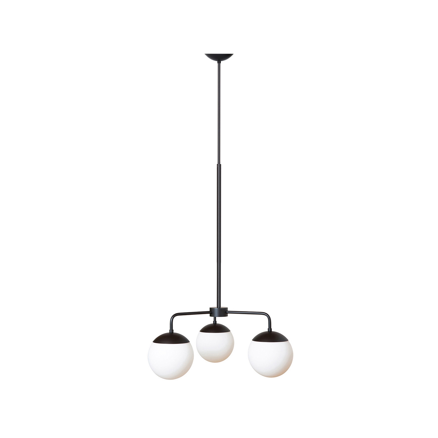 Mostra il prodotto Lord 3 Chandelier - Black/Opal (Height 950-1525mm) del produttore RUBN 