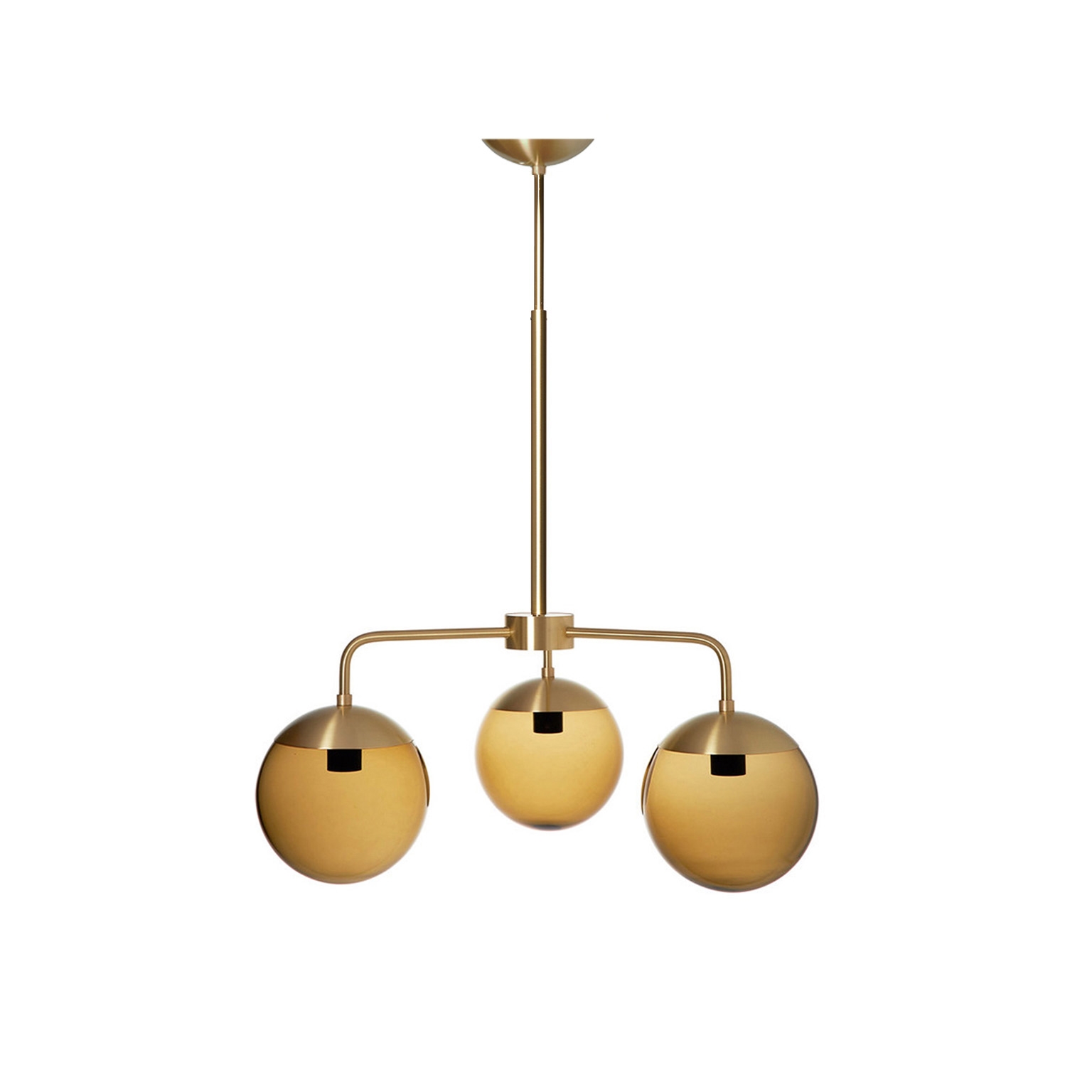 Lord 3 Chandelier - Brass/Brown (Height 650-925mm)