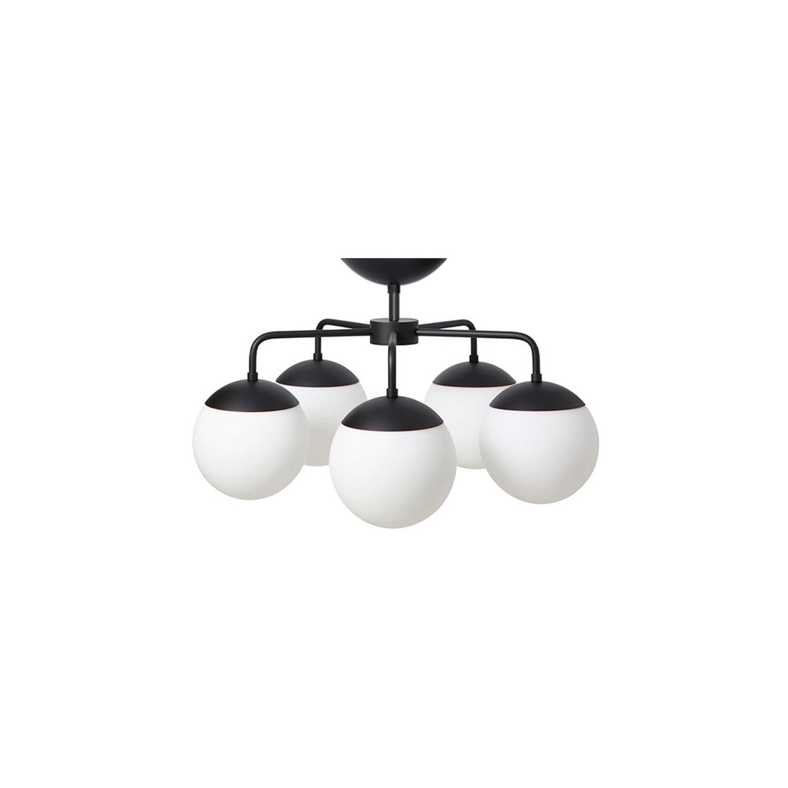 Mostra il prodotto Lord 5 Chandelier - Black/Opal (Height 390mm) del produttore RUBN 