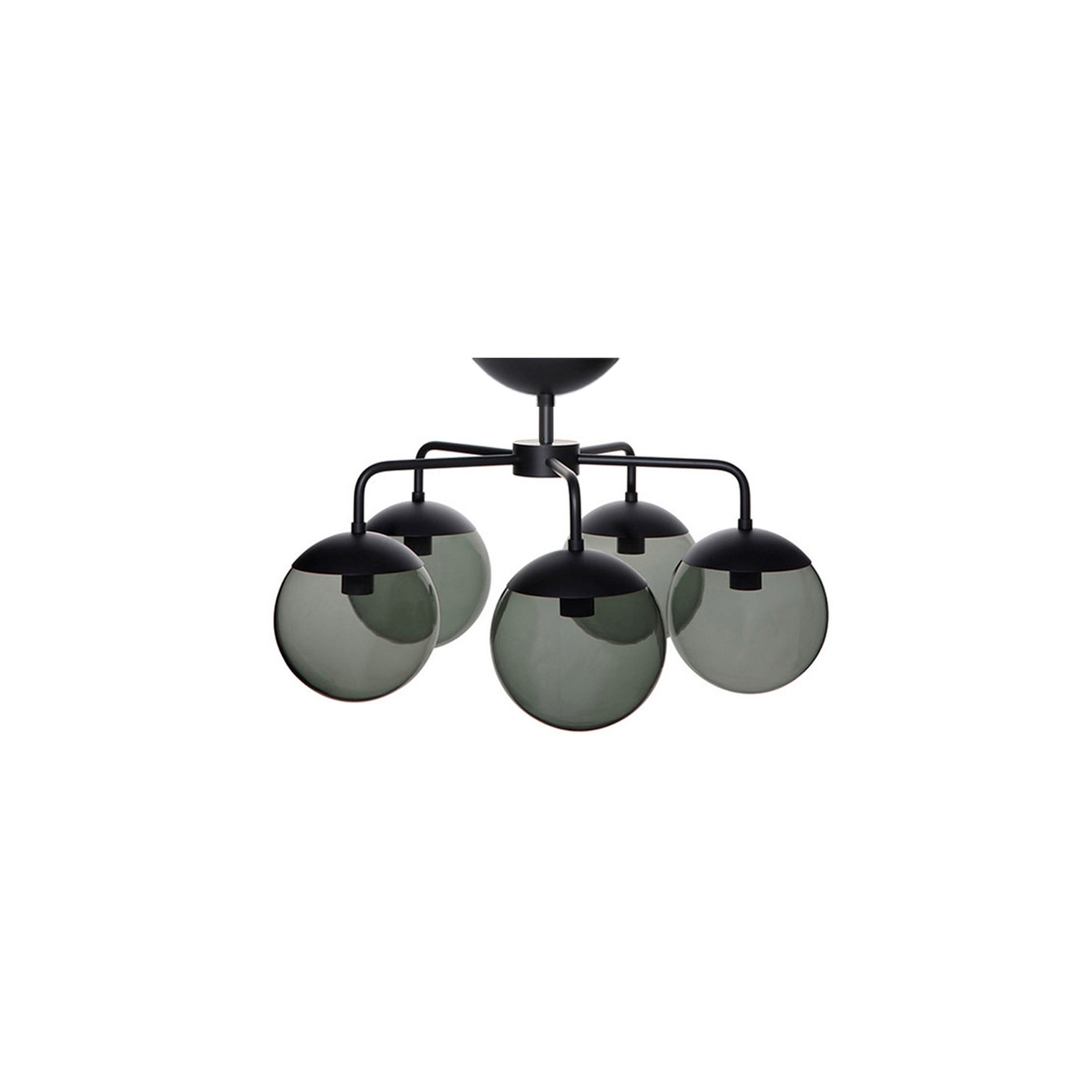 Lord 5 Chandelier - Black/Smoke (Height 390mm)