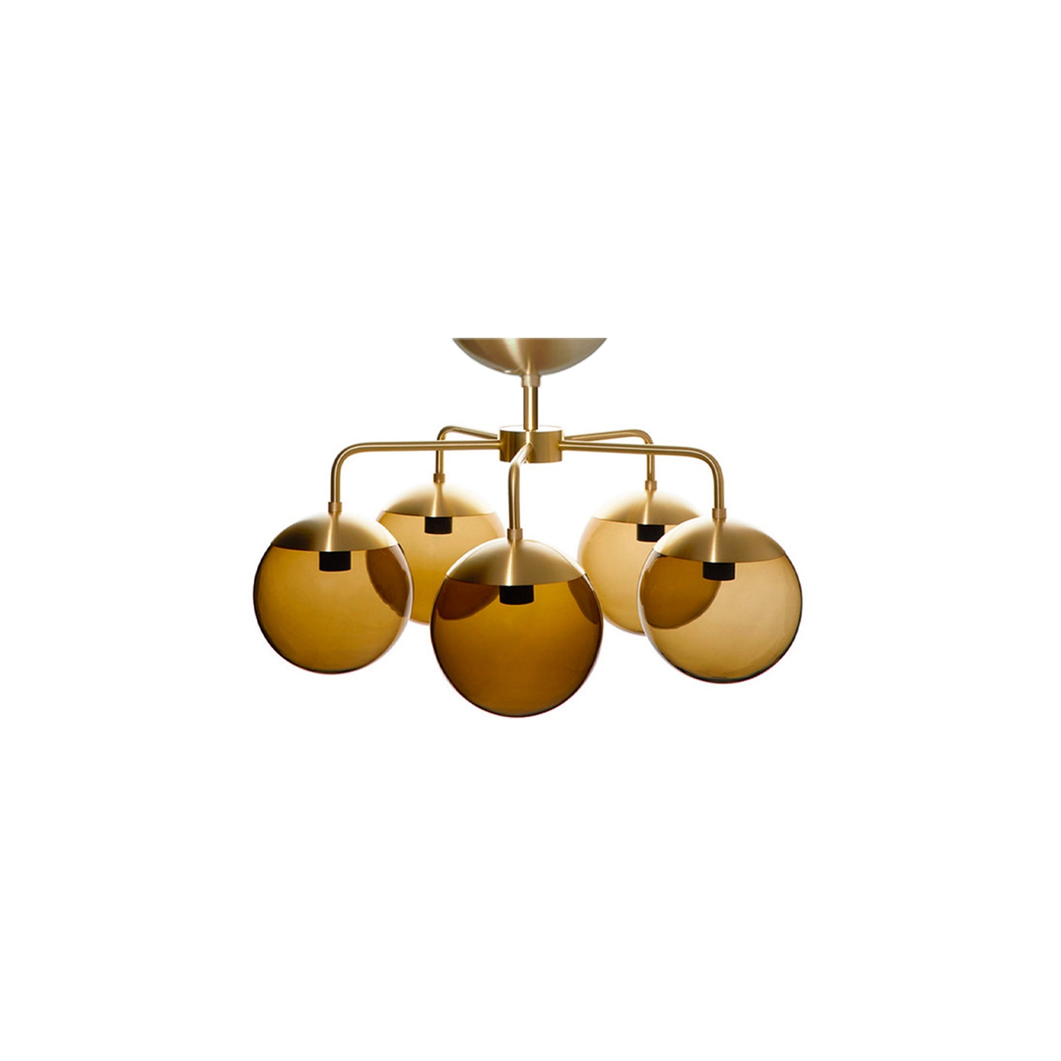 Lord 5 Chandelier - Brass/Brown (Height 390mm)